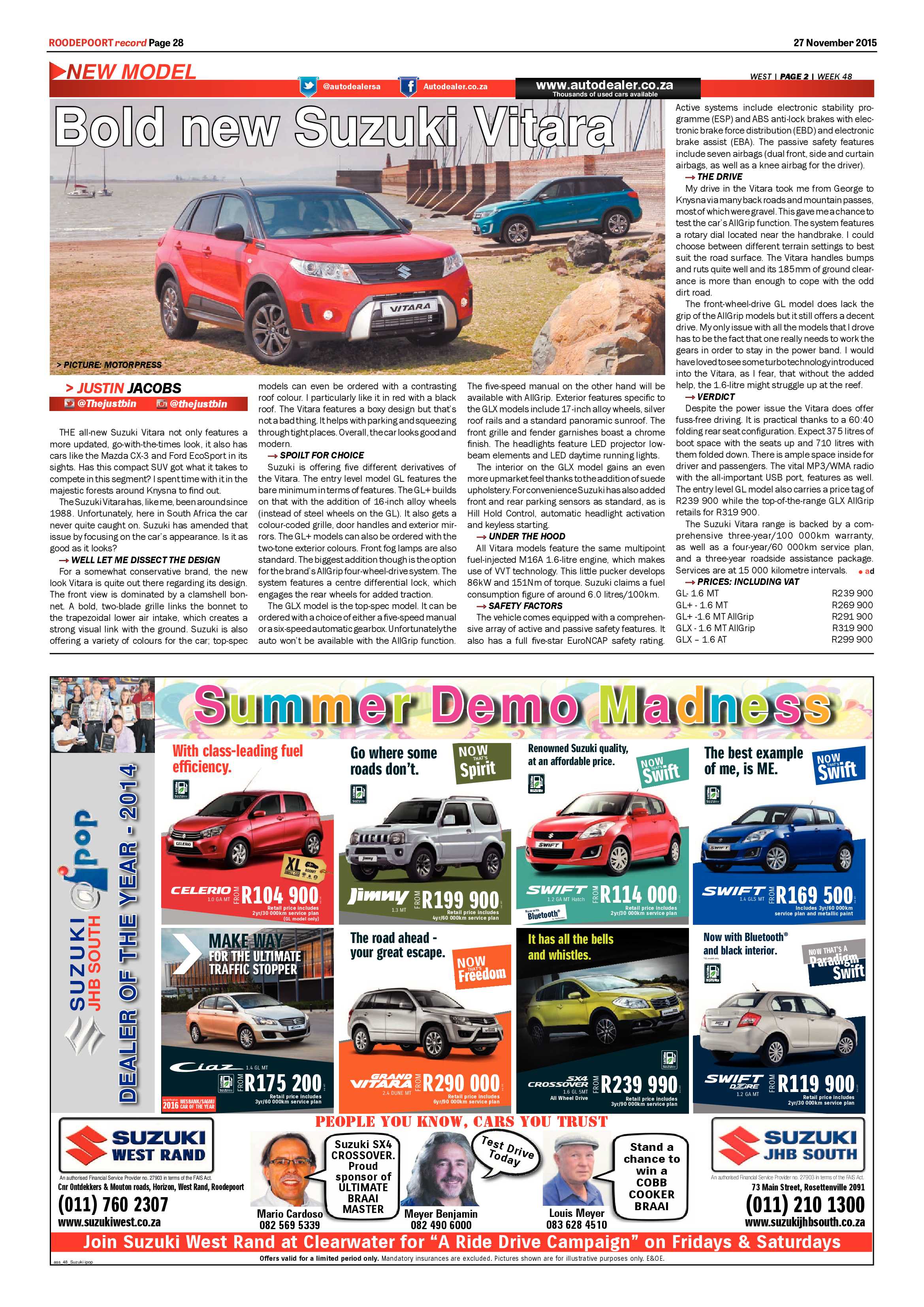 Roodepoort Record 27 November 2015 page 28