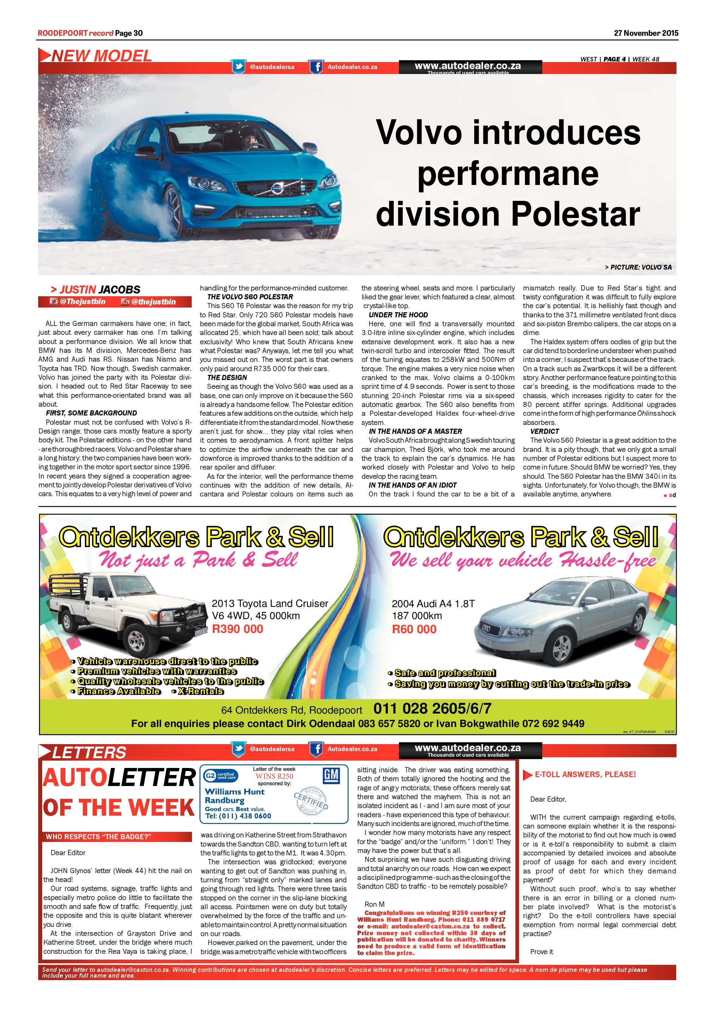 Roodepoort Record 27 November 2015 page 30