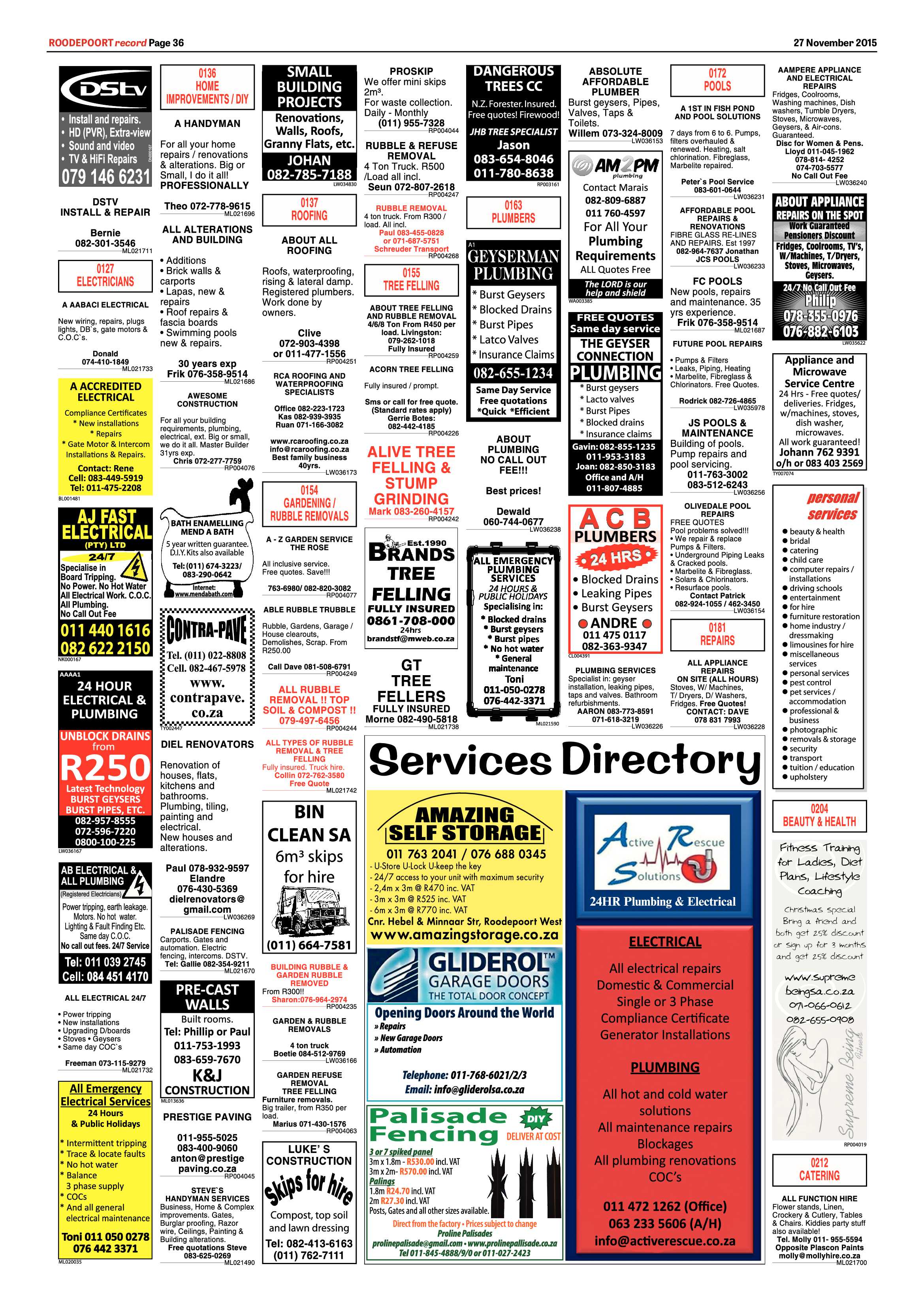 Roodepoort Record 27 November 2015 page 36