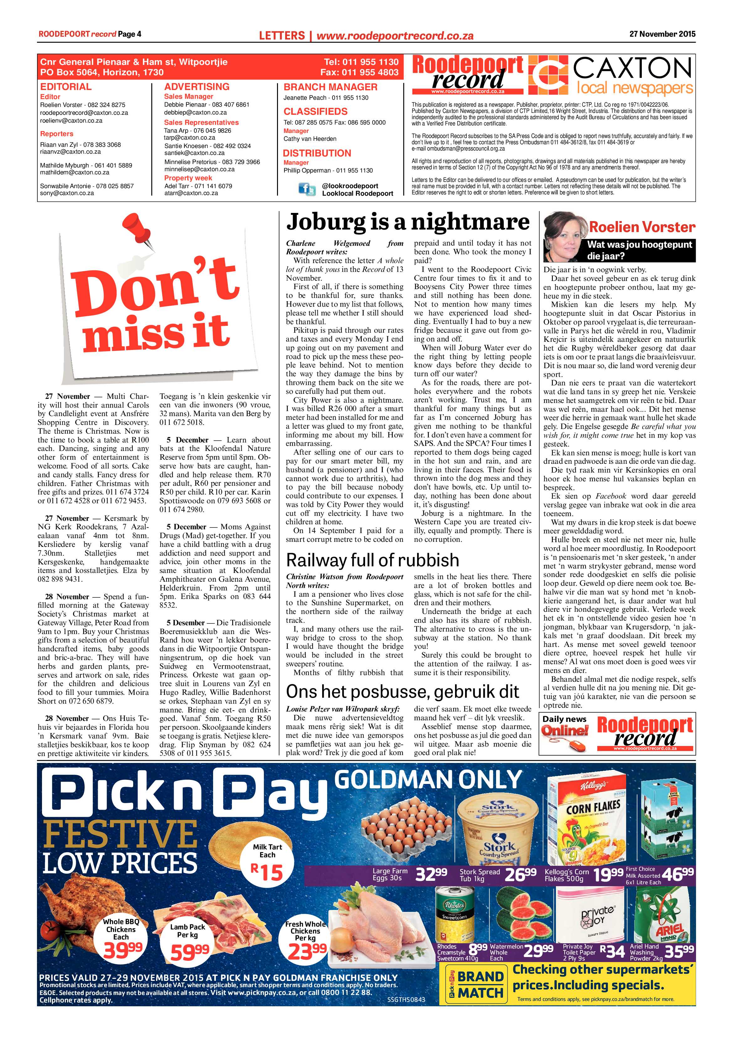 Roodepoort Record 27 November 2015 page 4