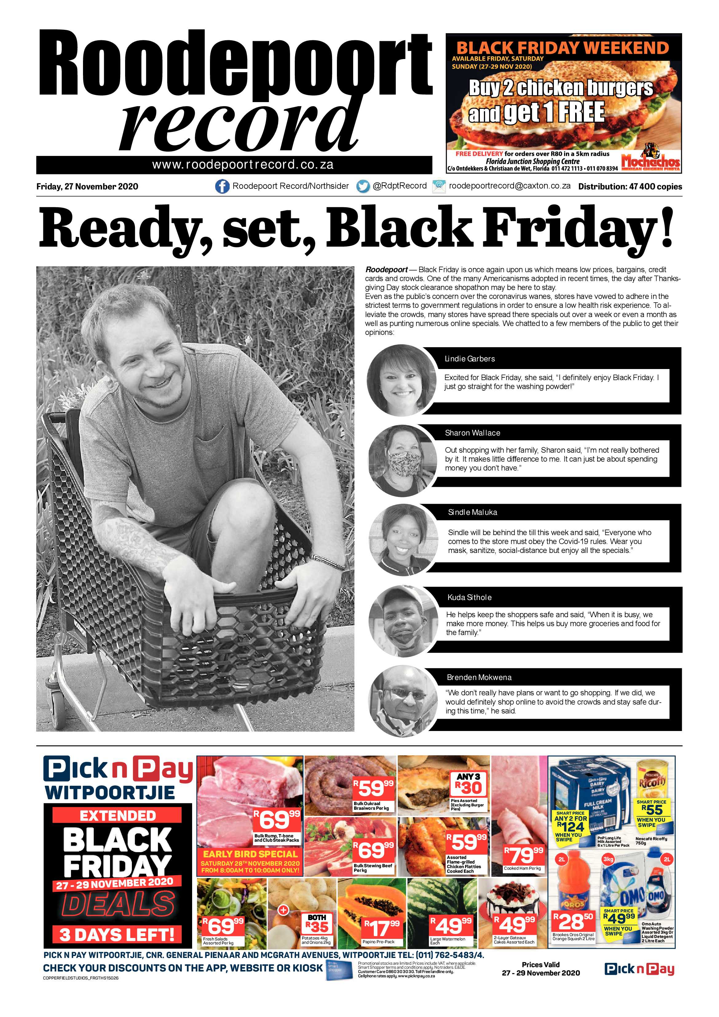 Roodepoort Record 27 November 2020 page 1