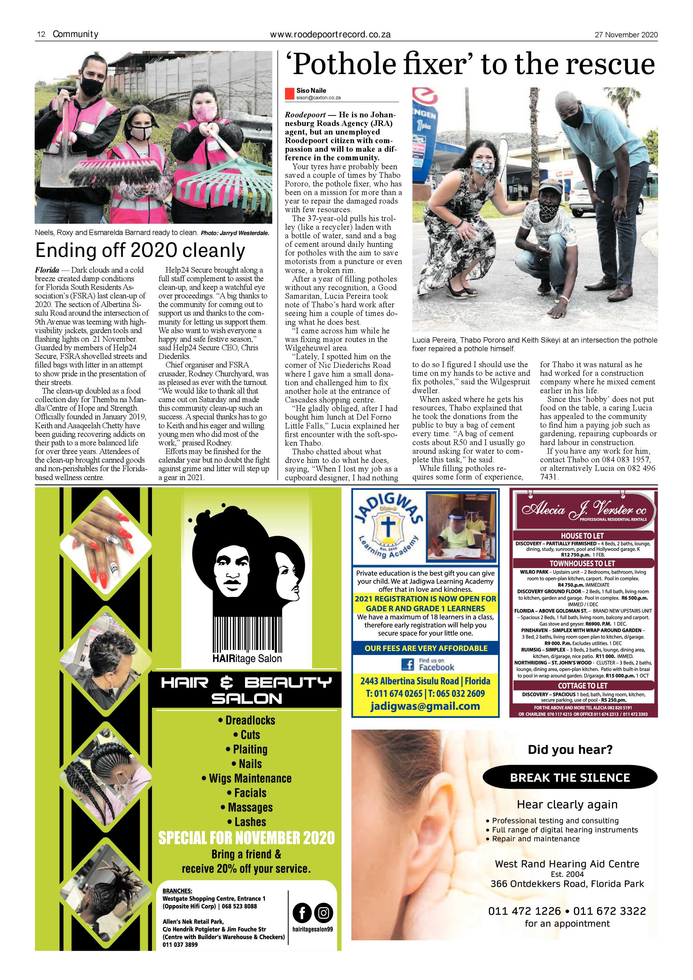 Roodepoort Record 27 November 2020 page 12