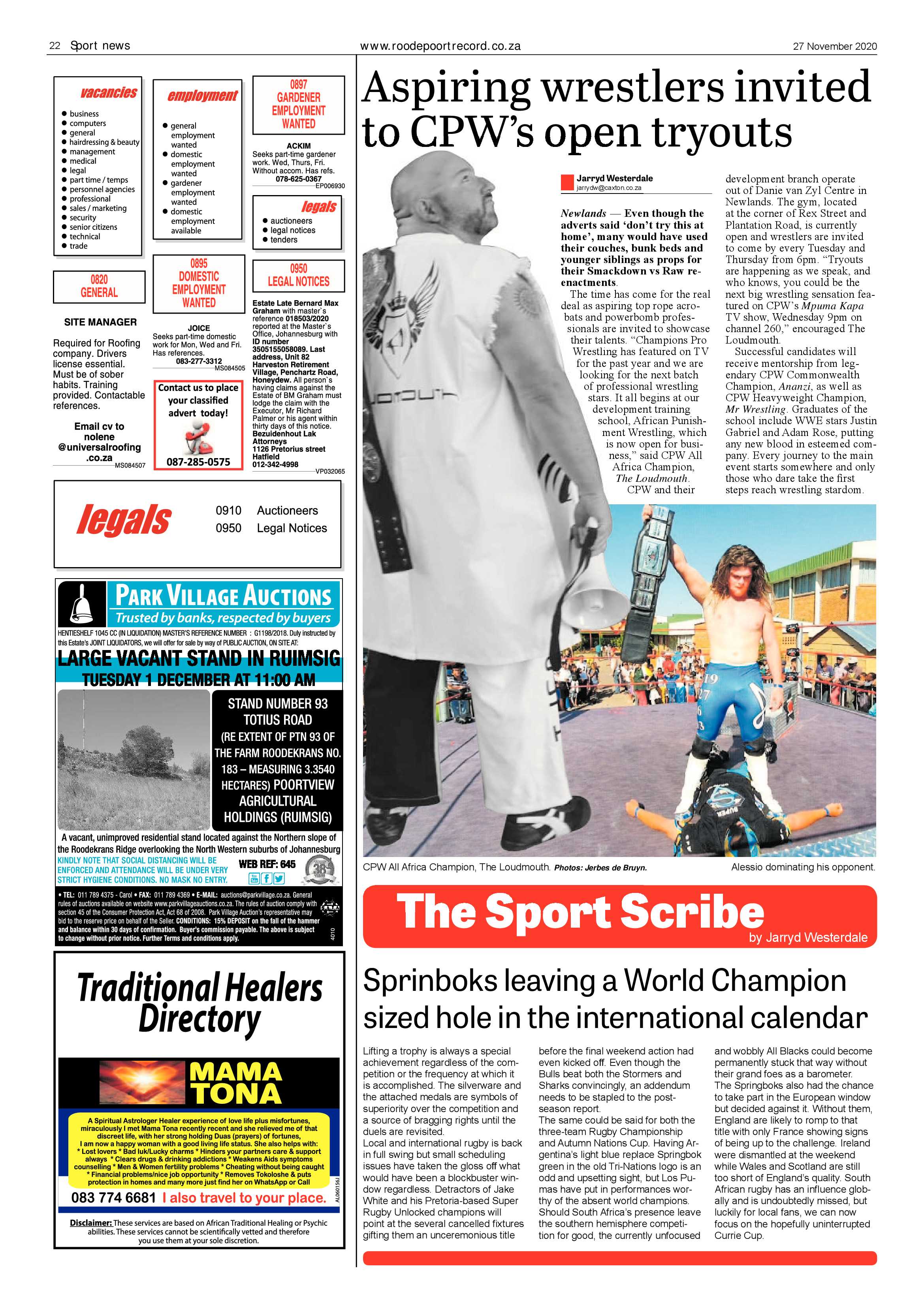 Roodepoort Record 27 November 2020 page 22