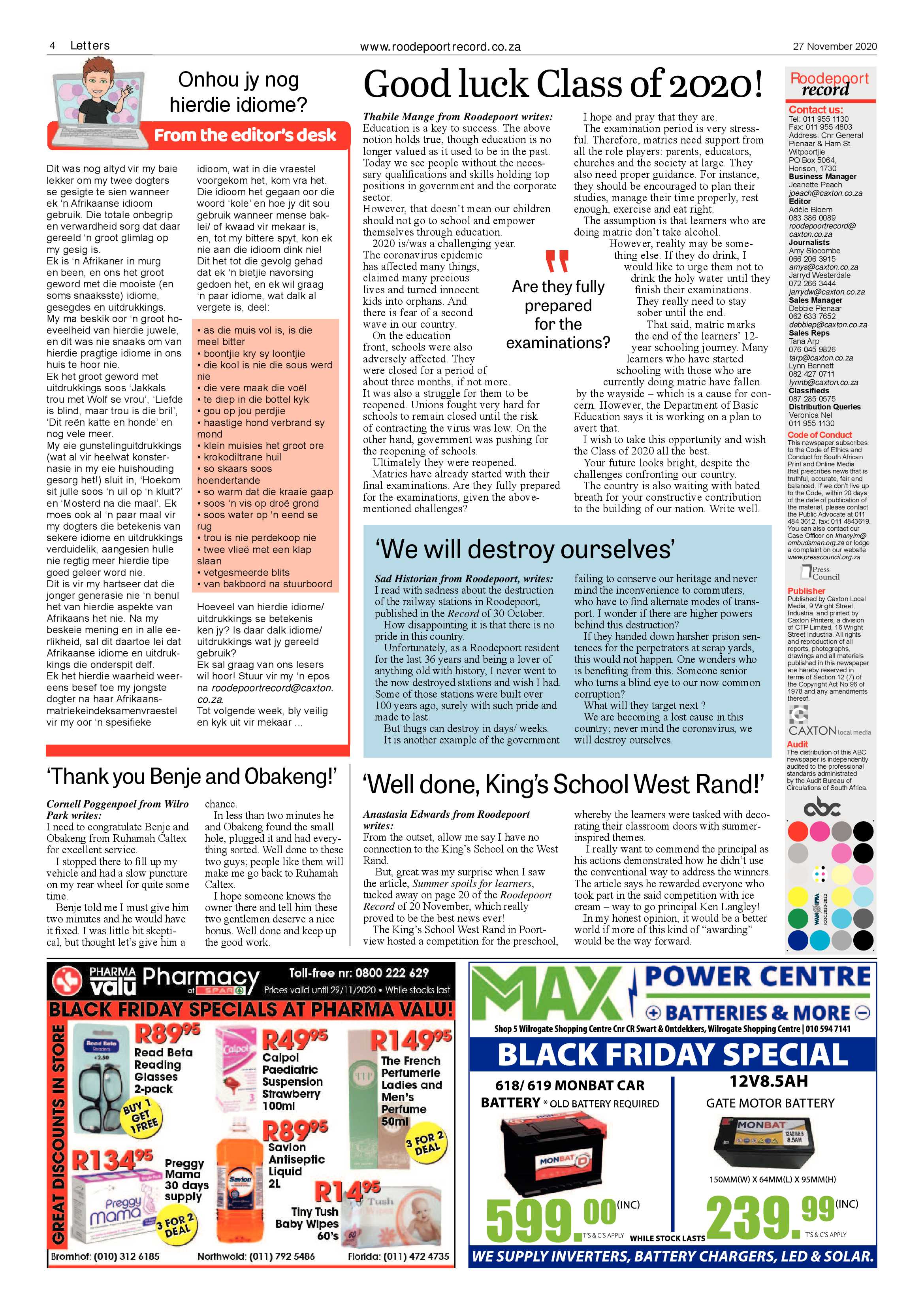 Roodepoort Record 27 November 2020 page 4