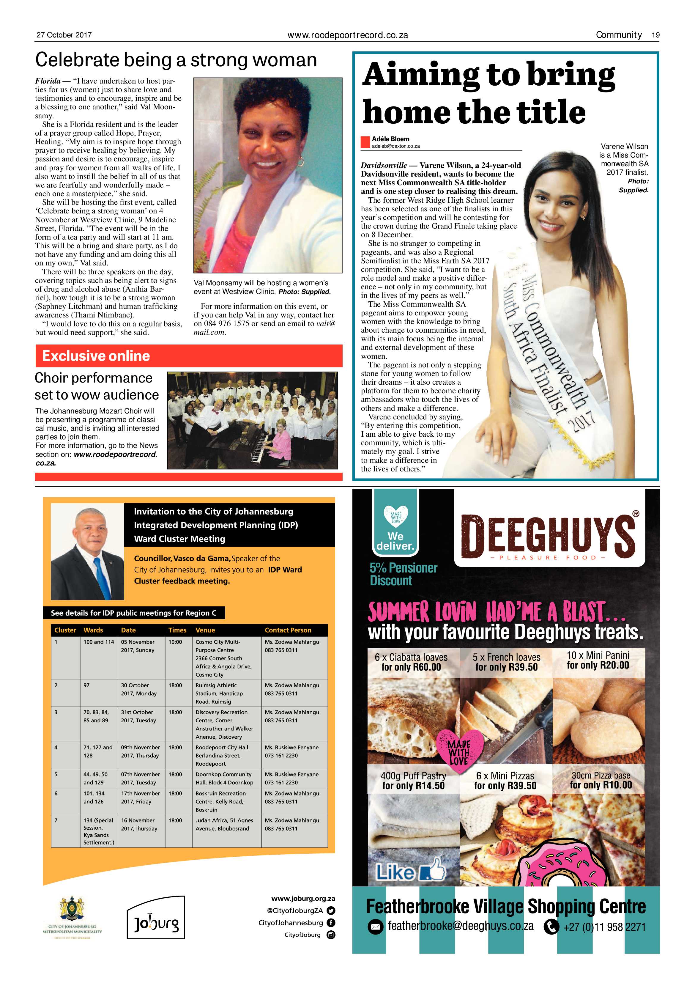 Roodepoort Record 27 October 2017 page 19