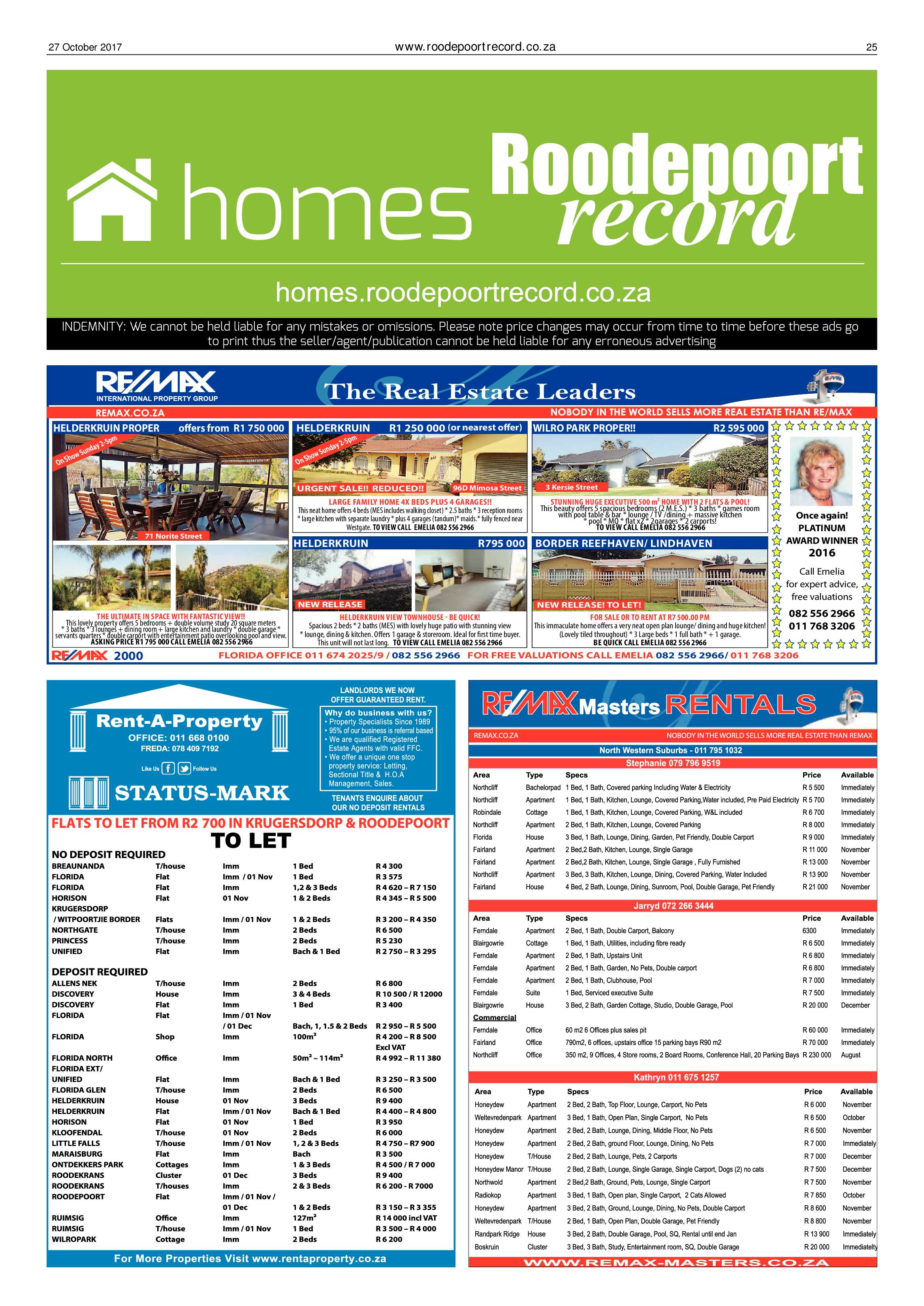 Roodepoort Record 27 October 2017 page 25