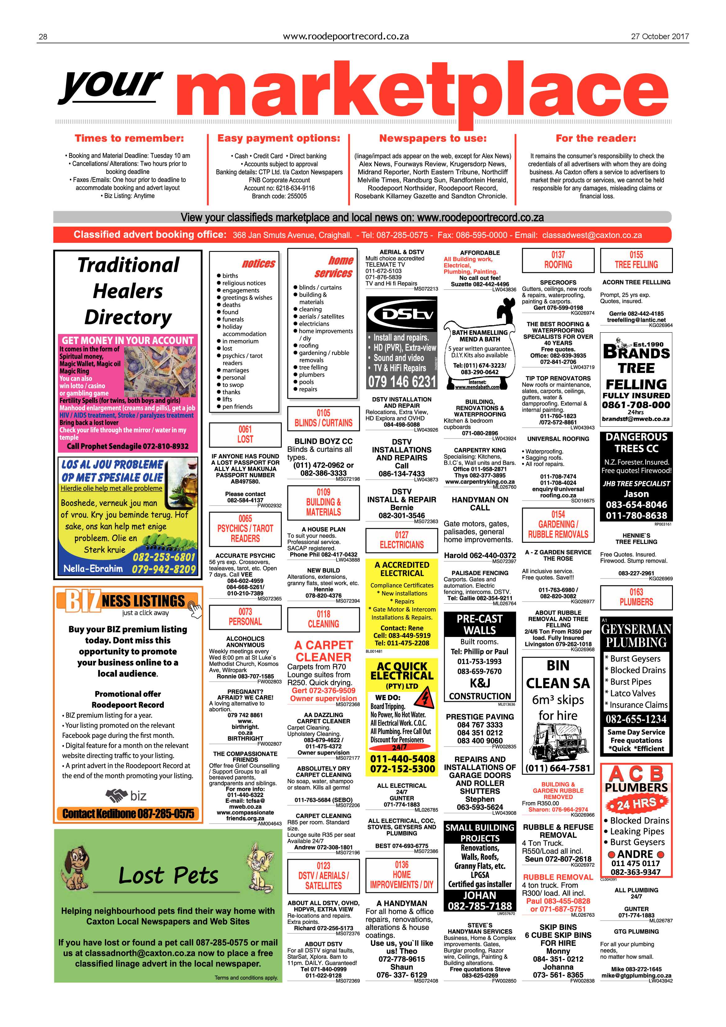 Roodepoort Record 27 October 2017 page 28