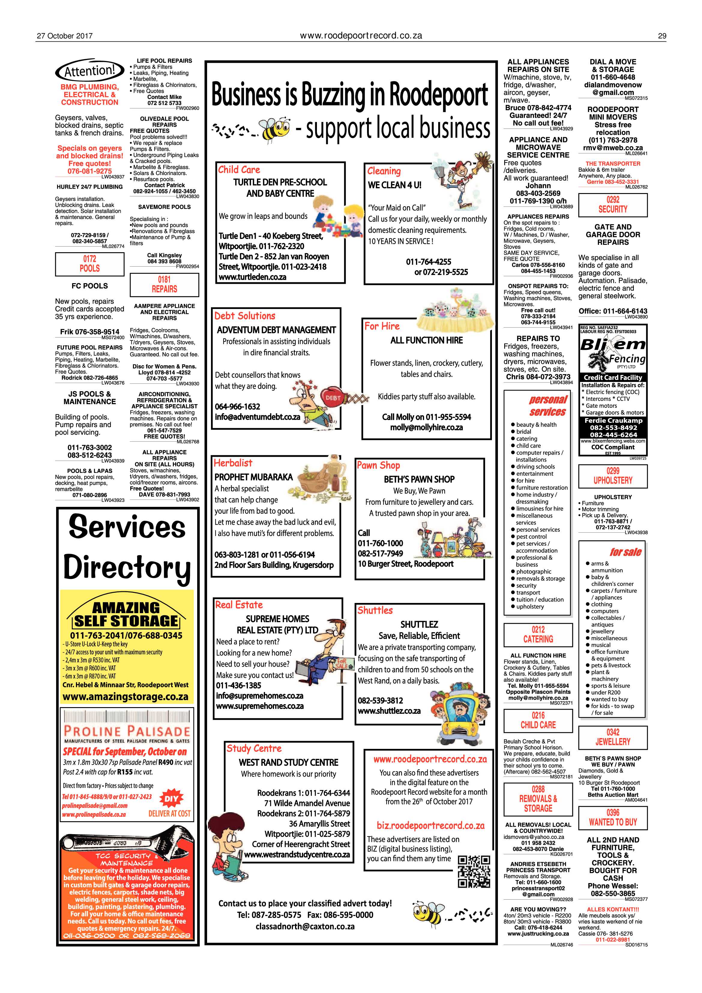 Roodepoort Record 27 October 2017 page 29