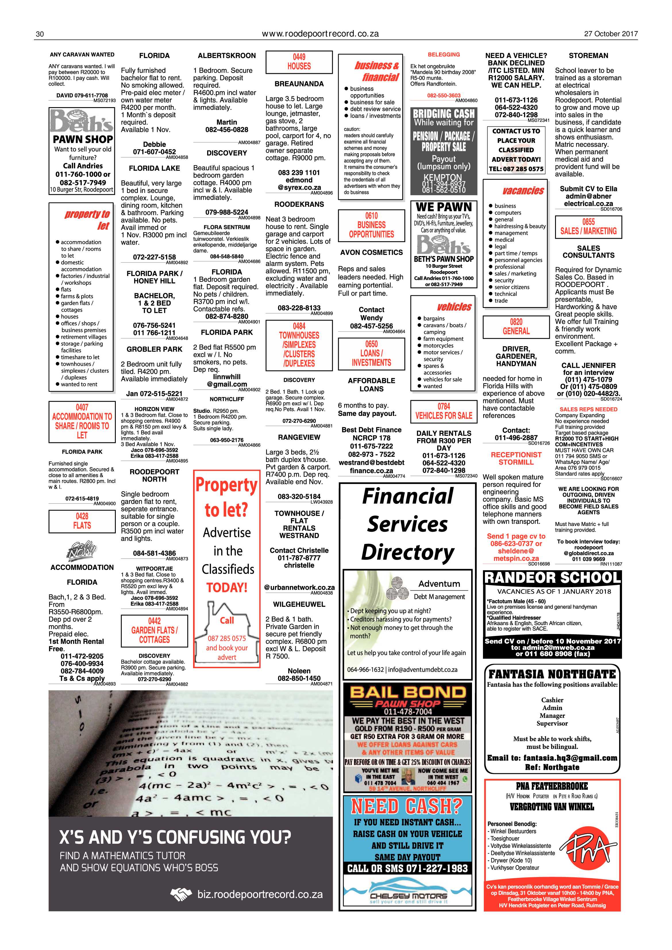 Roodepoort Record 27 October 2017 page 30