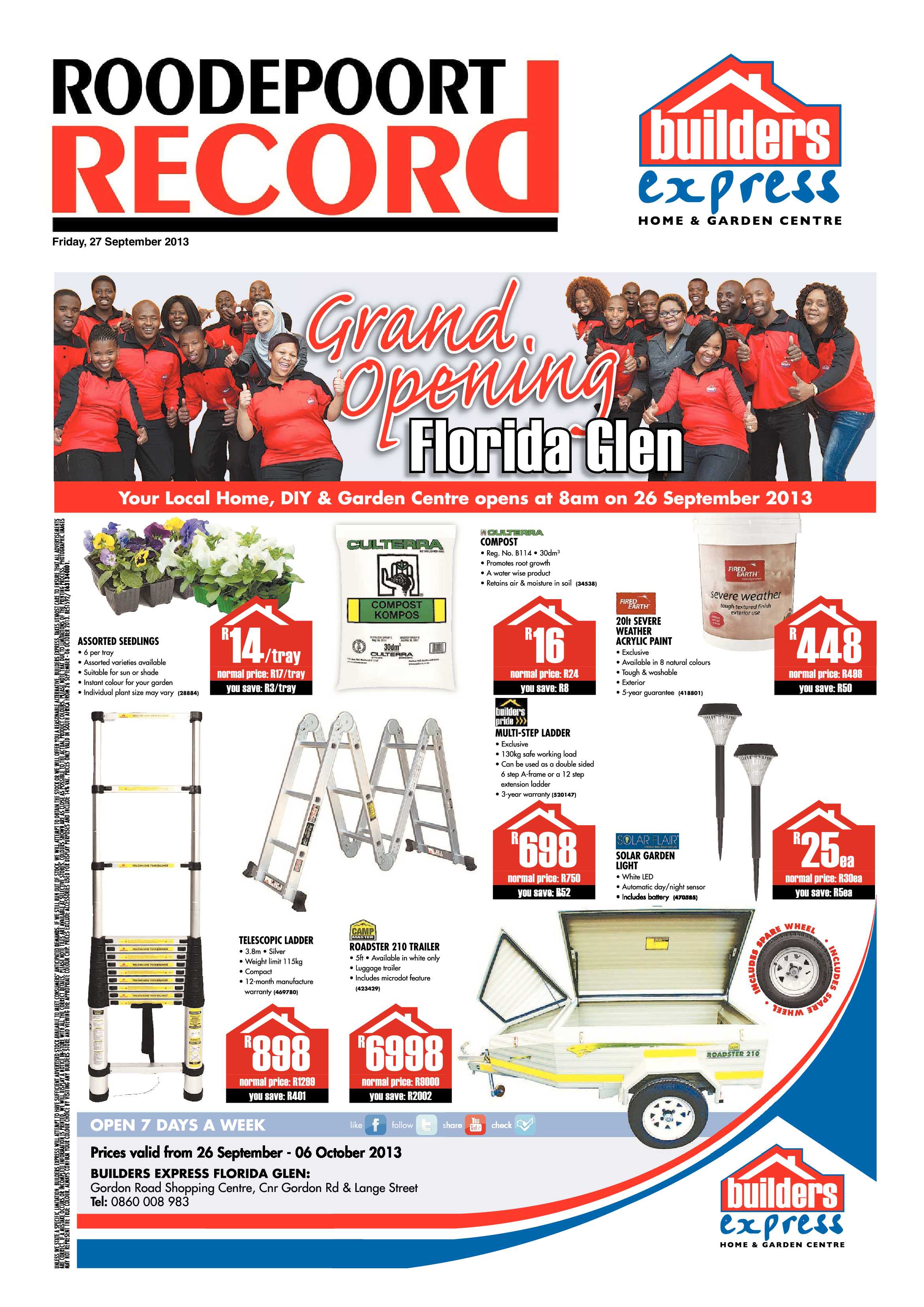 Roodepoort Record 27 September 2013 page 1