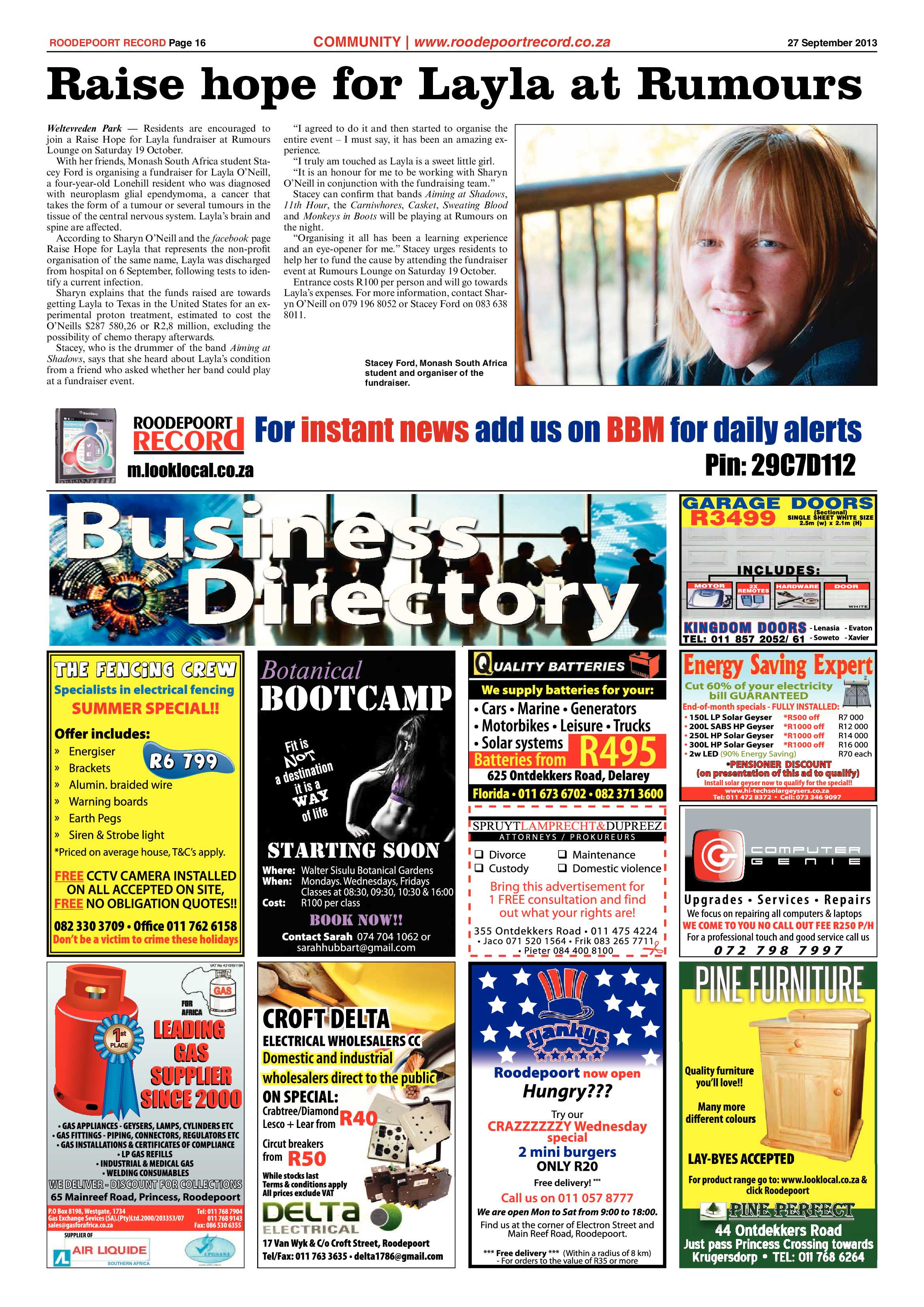 Roodepoort Record 27 September 2013 page 18