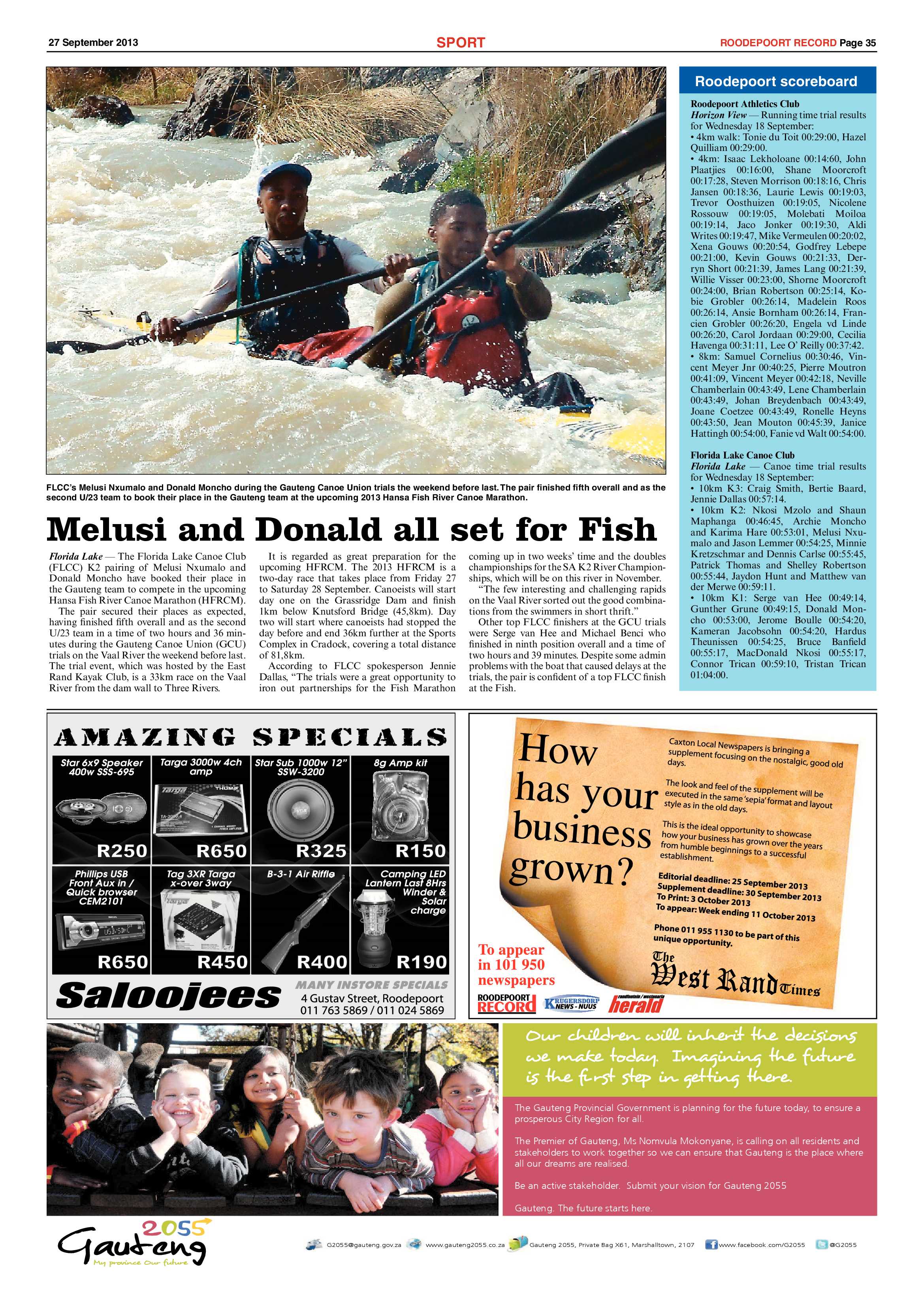 Roodepoort Record 27 September 2013 page 37