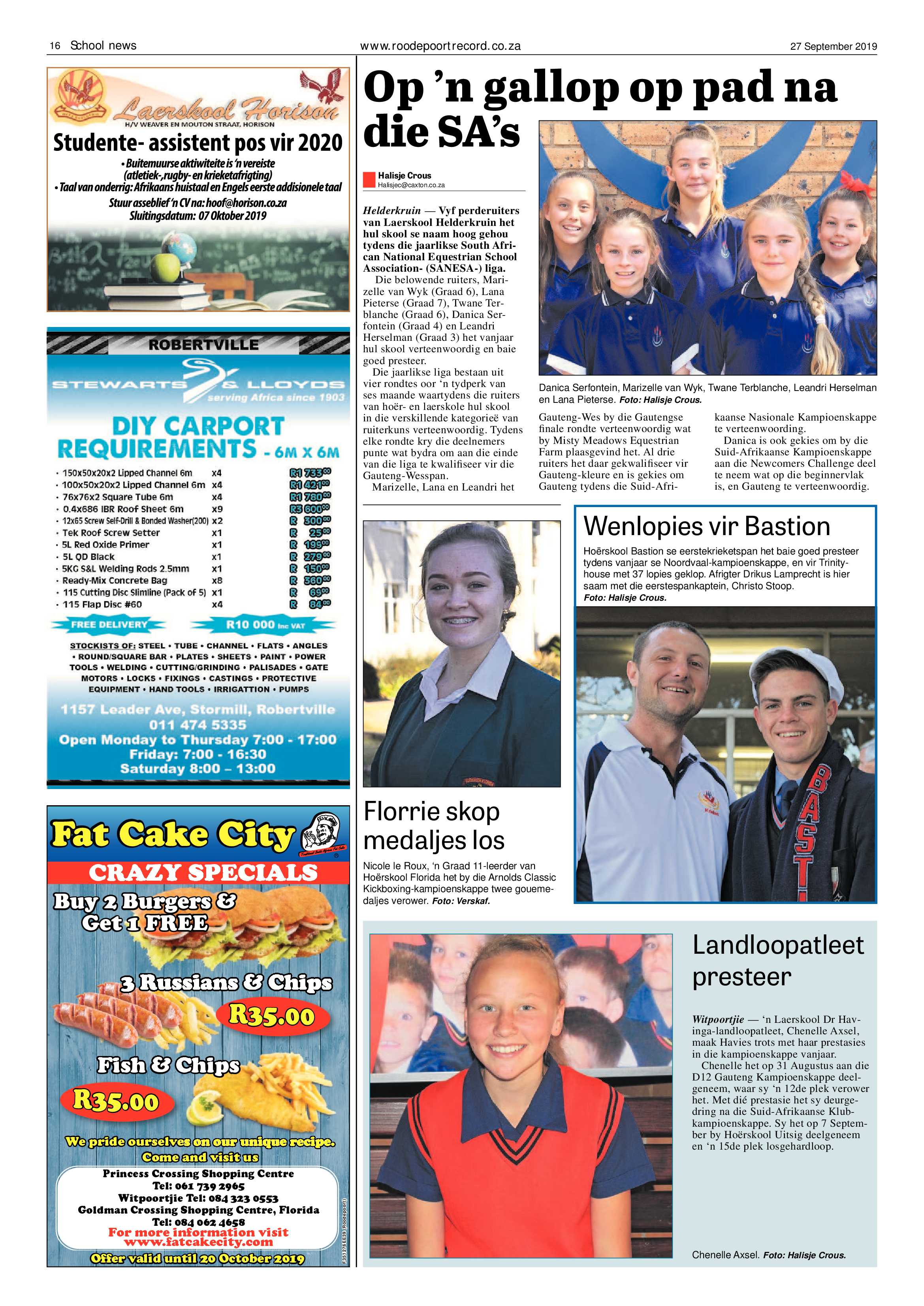 Roodepoort Record 27 September 2019 page 16