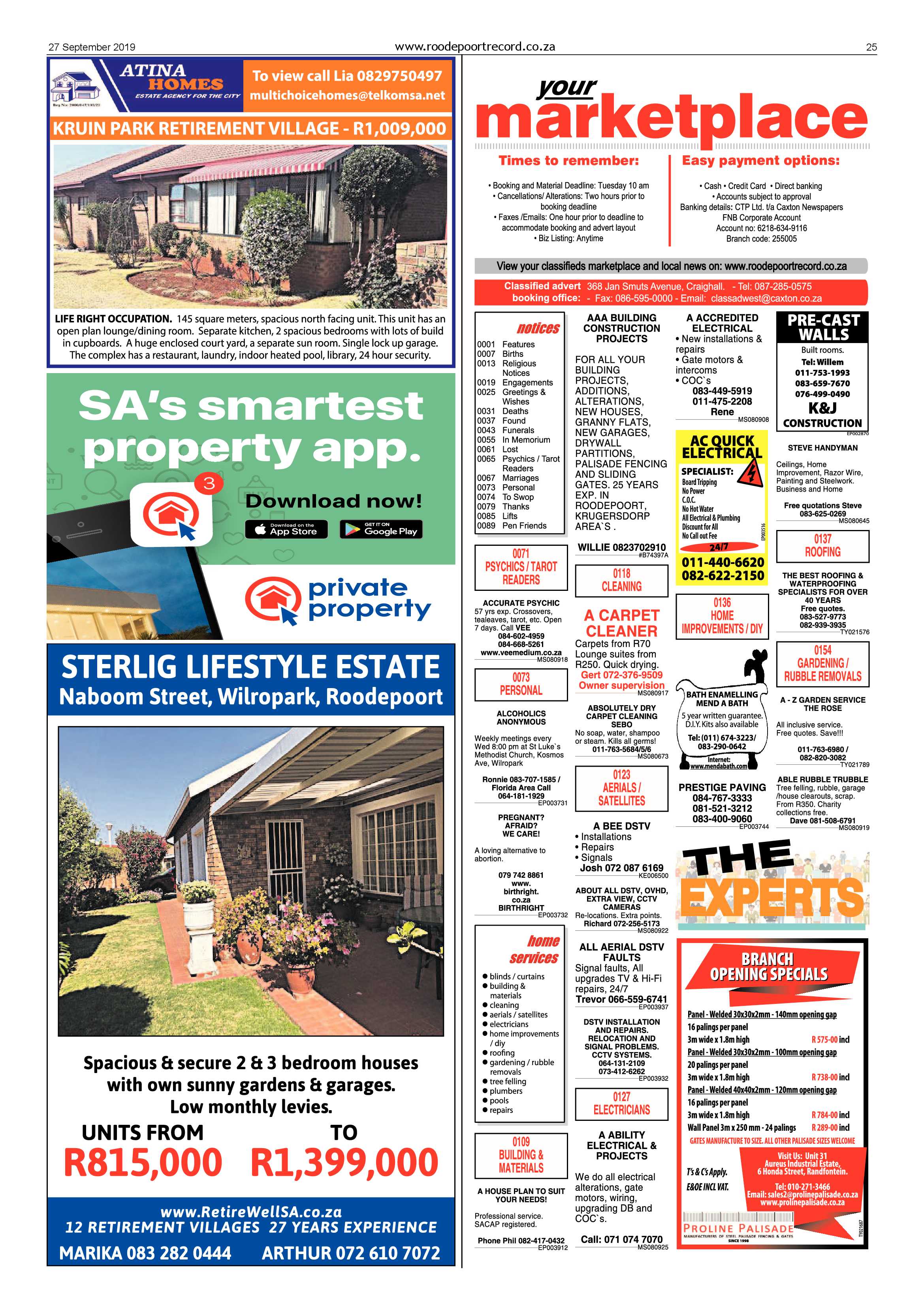 Roodepoort Record 27 September 2019 page 25