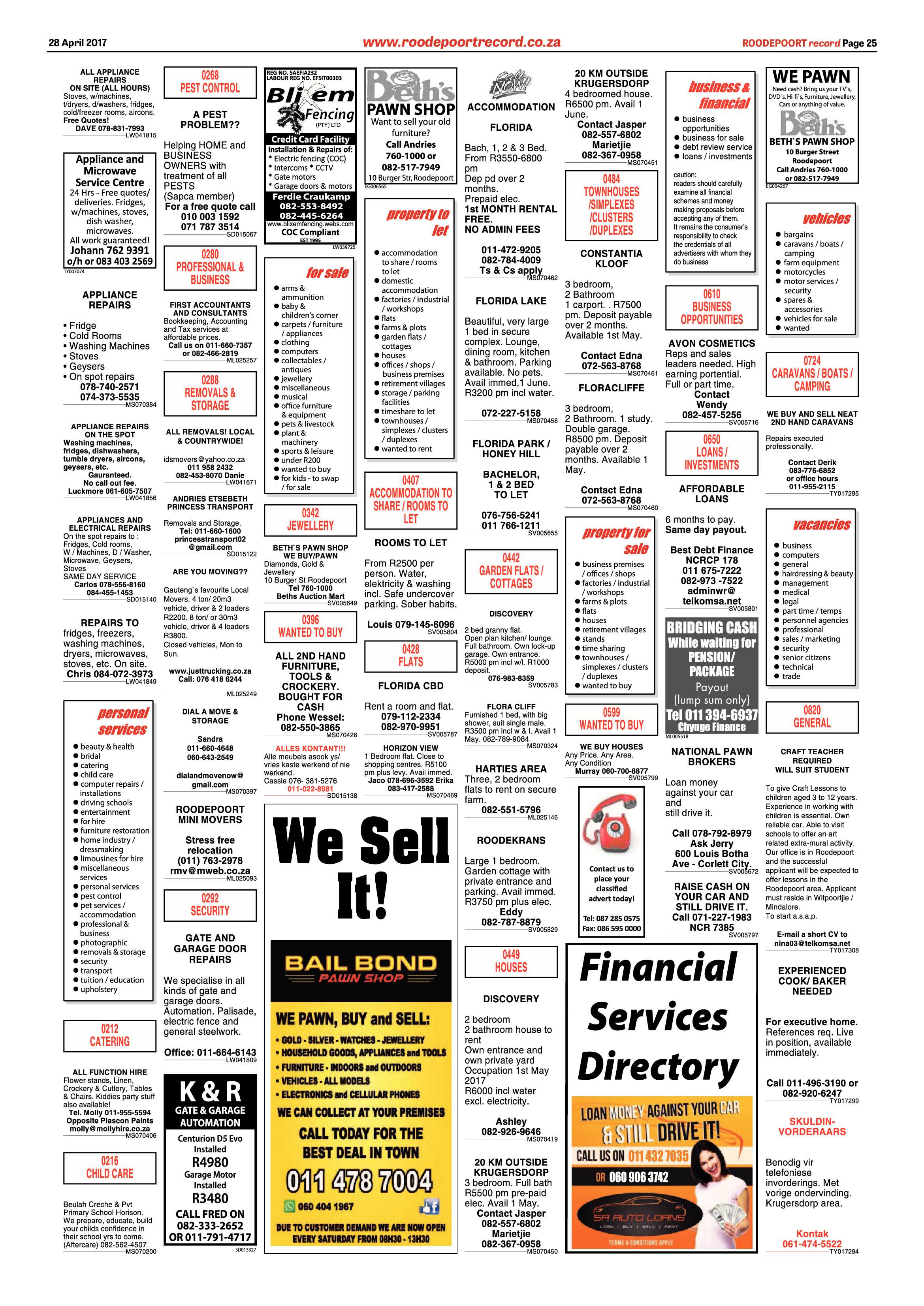 Roodepoort Record 28 April 2017 page 25