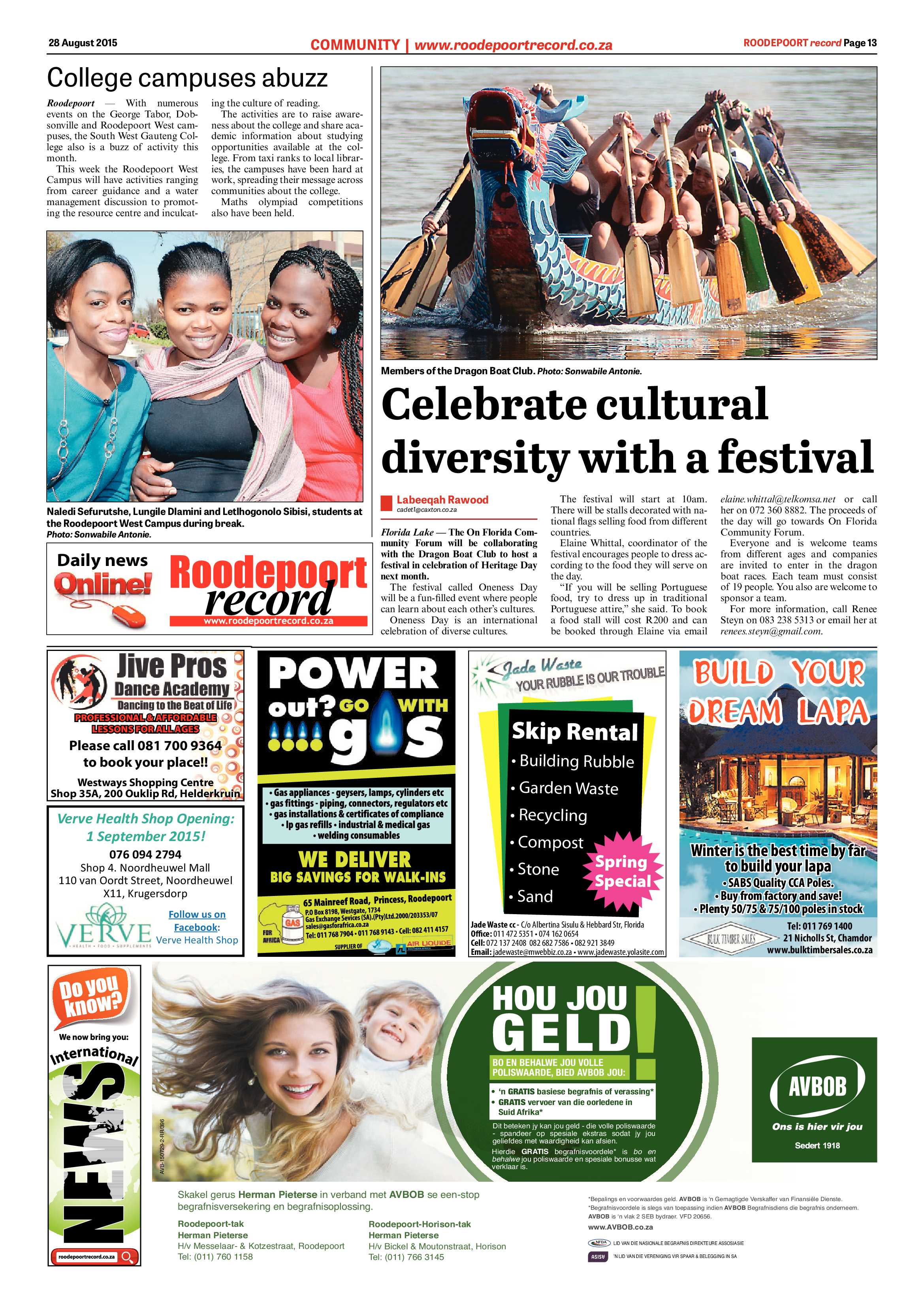 Roodepoort Record 28 August 2015 page 13