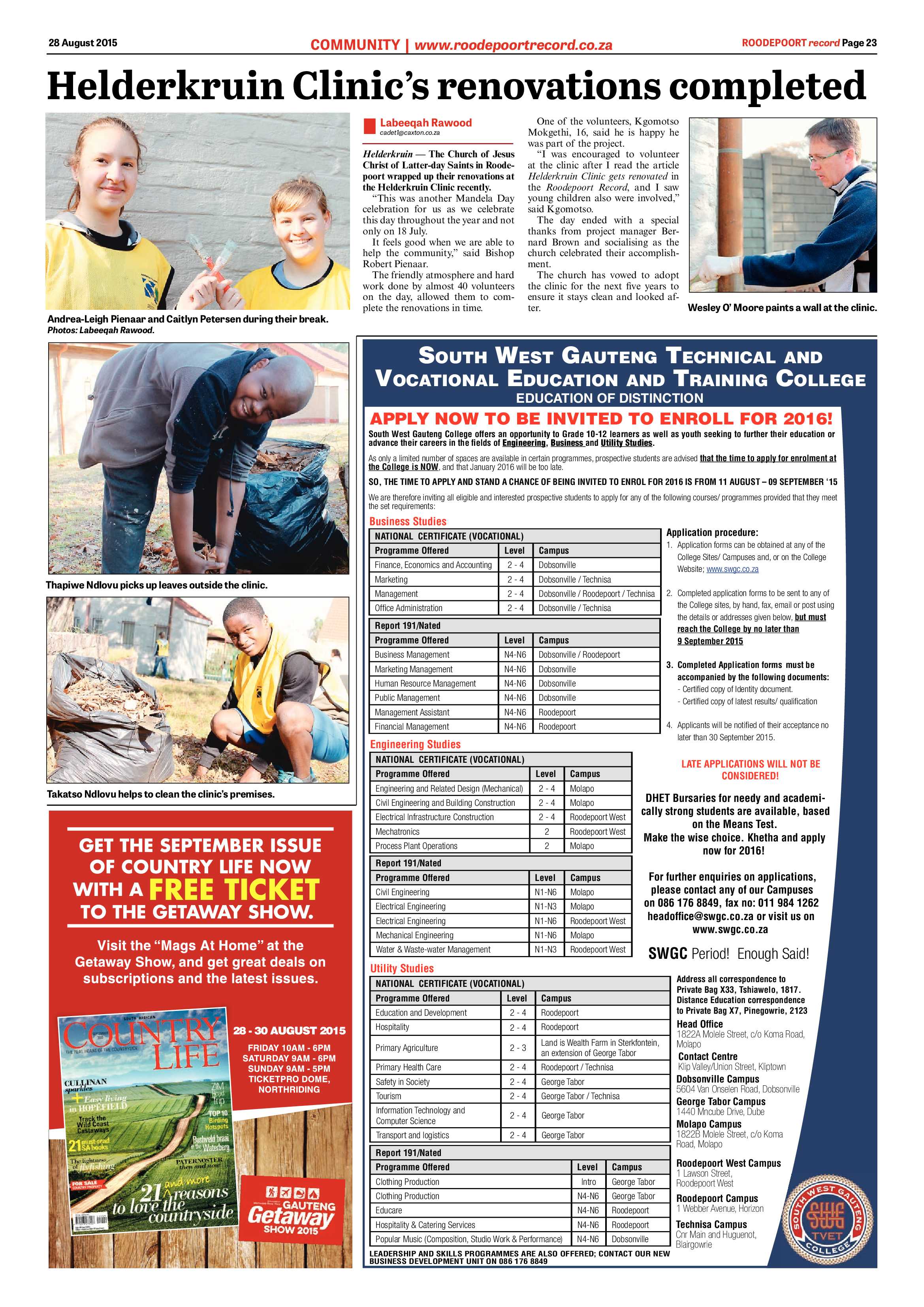 Roodepoort Record 28 August 2015 page 23