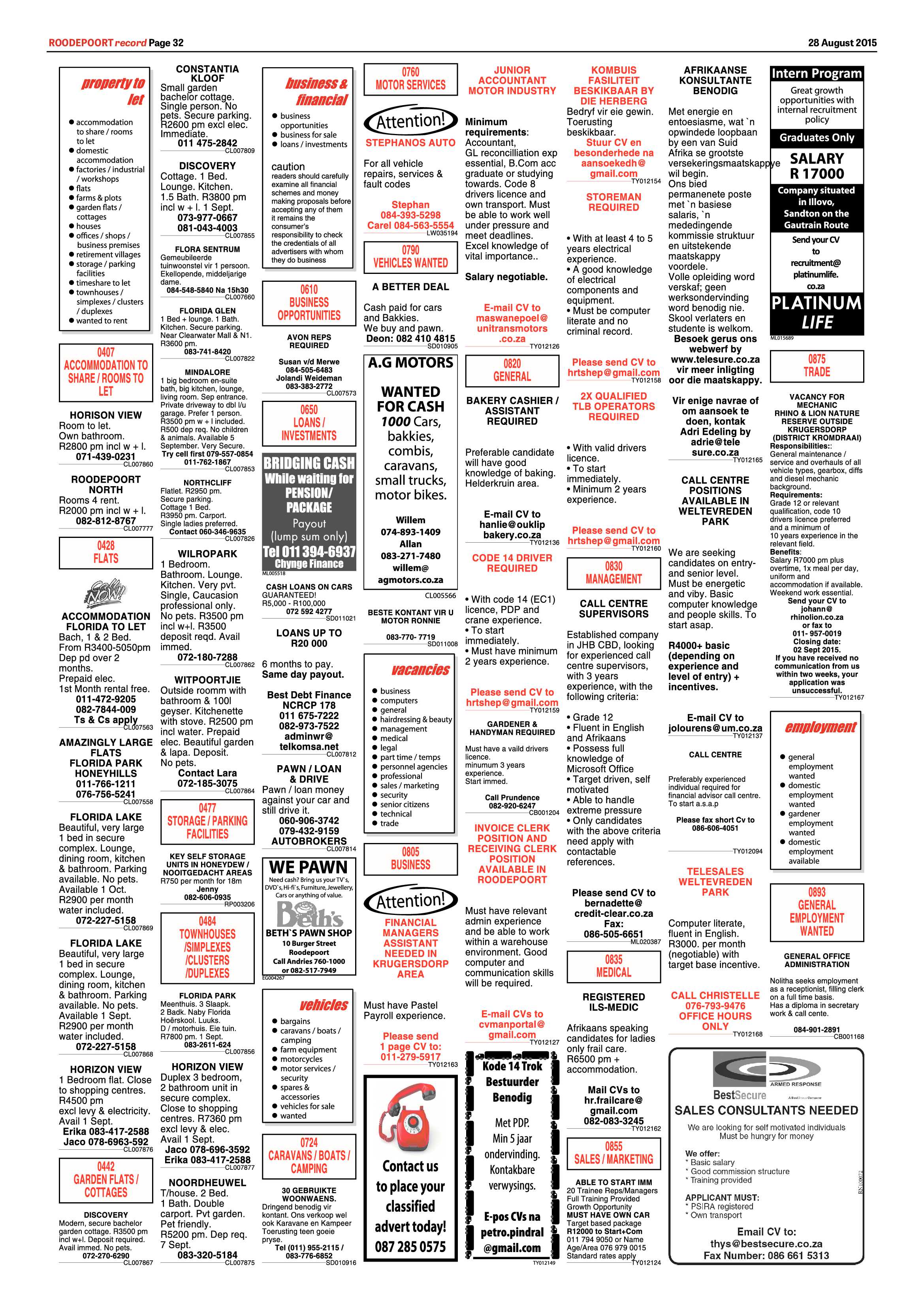 Roodepoort Record 28 August 2015 page 38
