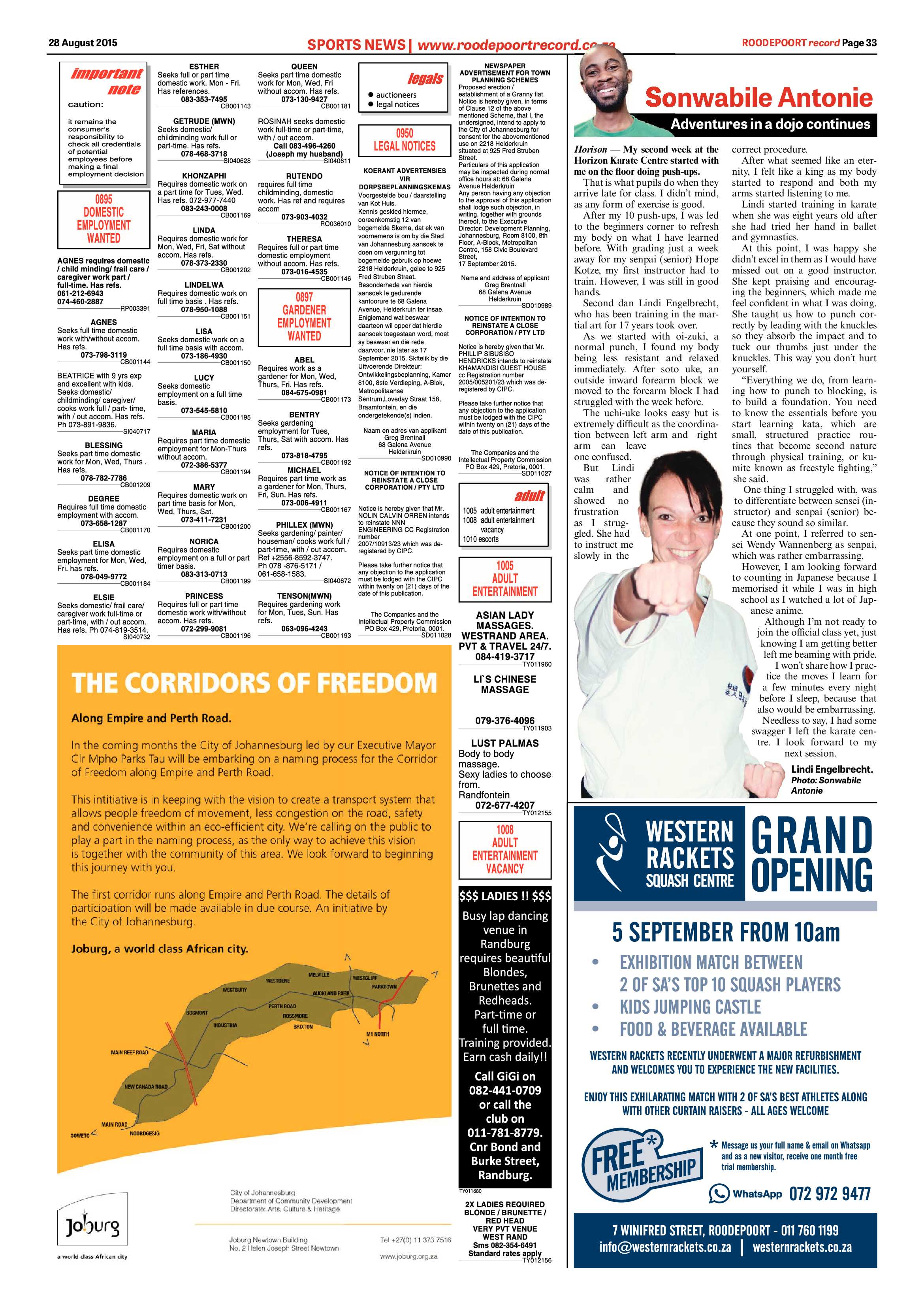 Roodepoort Record 28 August 2015 page 39