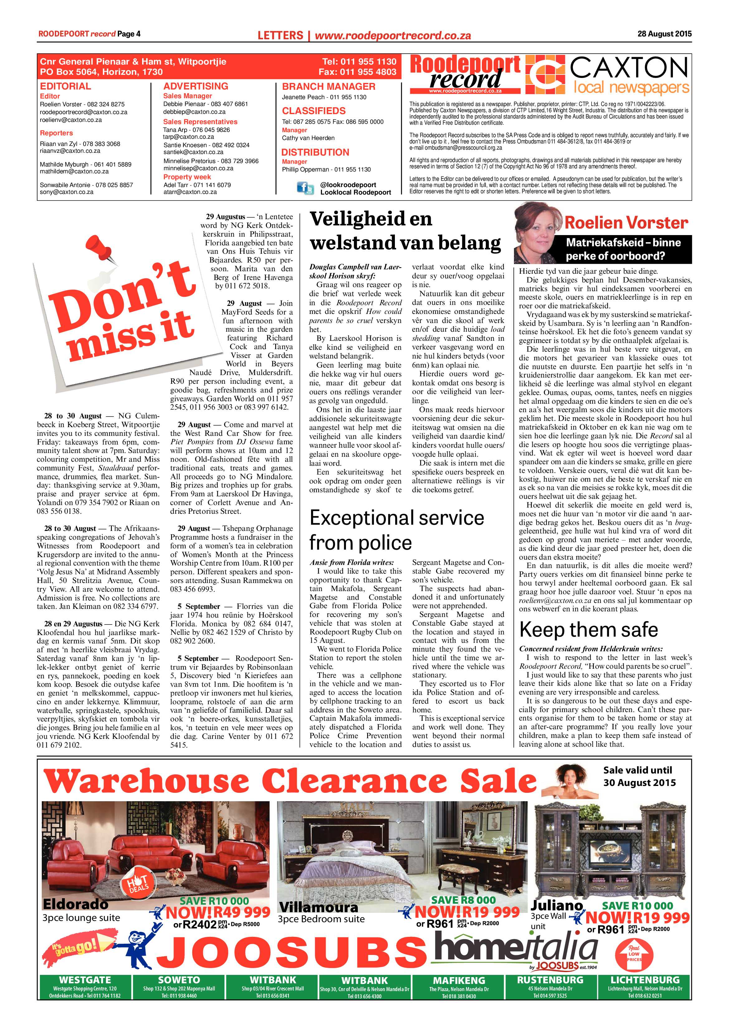 Roodepoort Record 28 August 2015 page 4