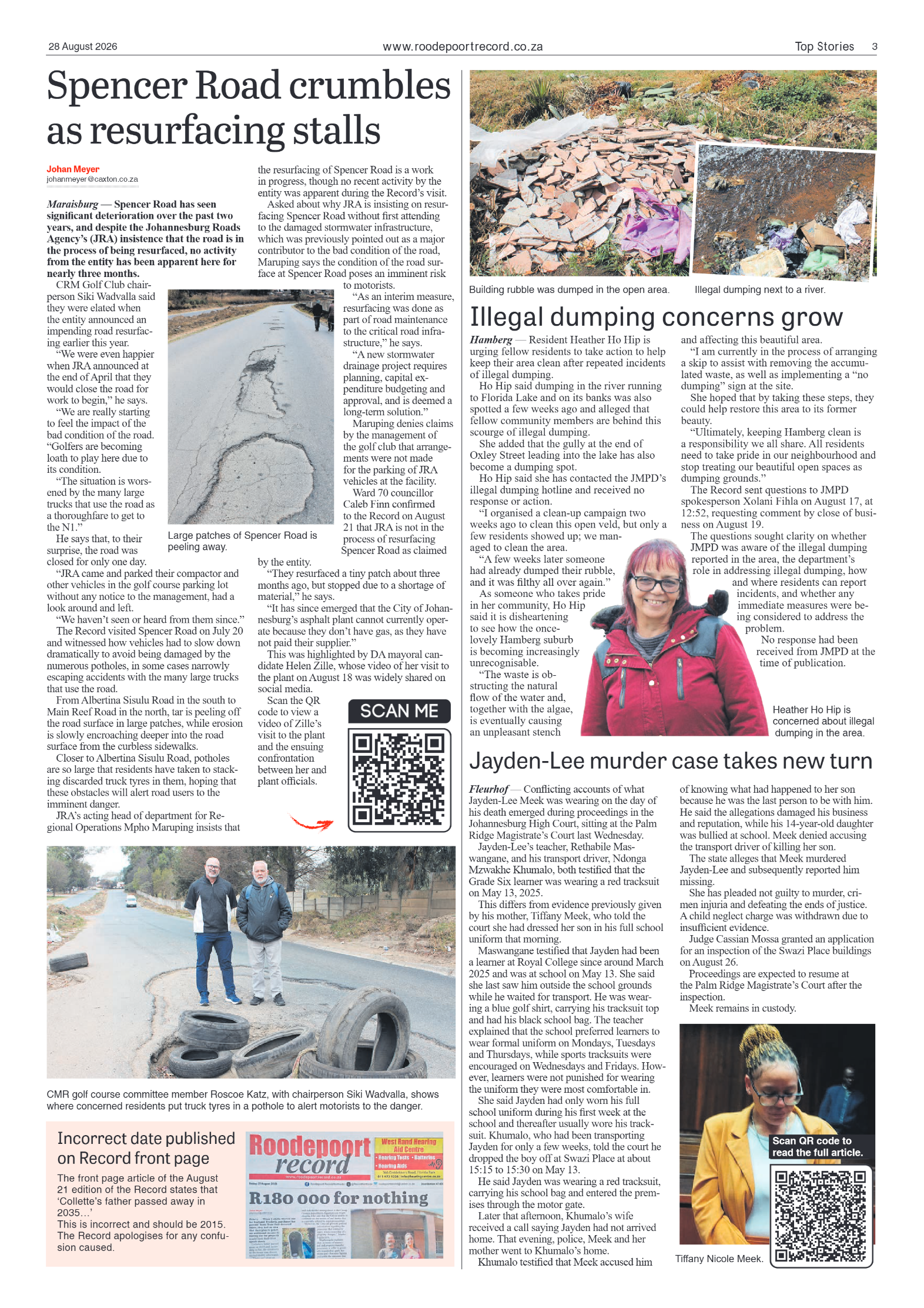 Roodepoort Record 28 August 2026 page 3