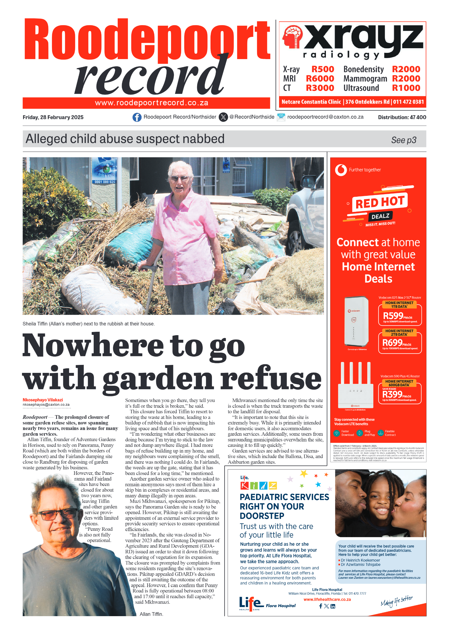 Roodepoort Record 28 February 2025 page 1
