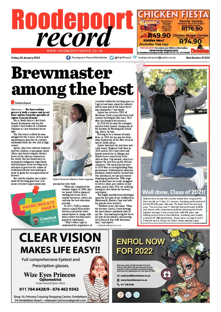 Roodepoort Record 28 January 2022 page 1