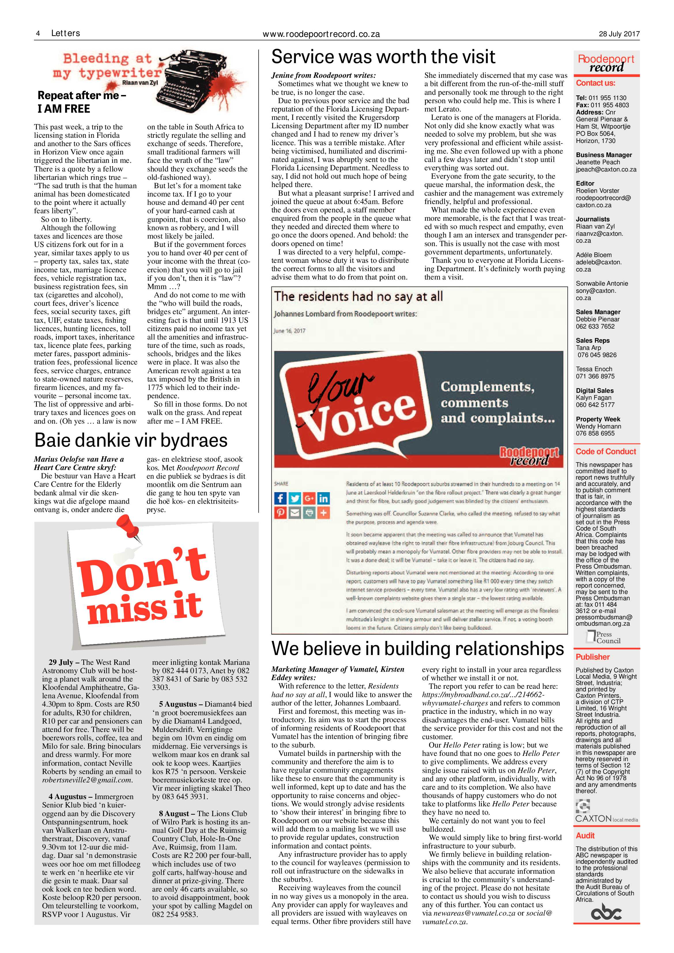 Roodepoort Record 28 July 2017 page 4