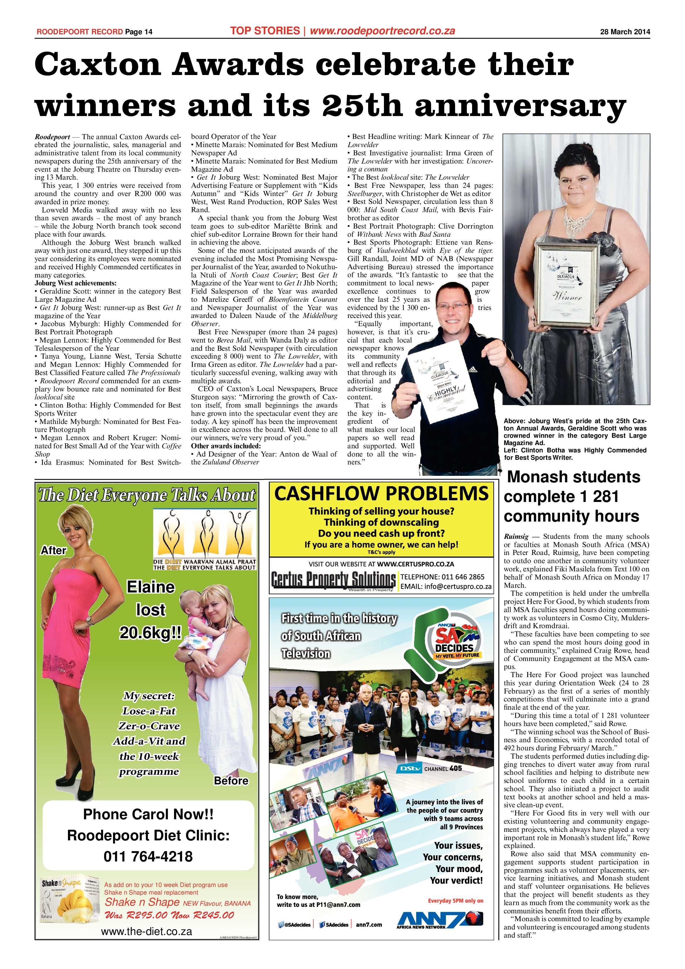 Roodepoort Record 28 March 2014 page 14