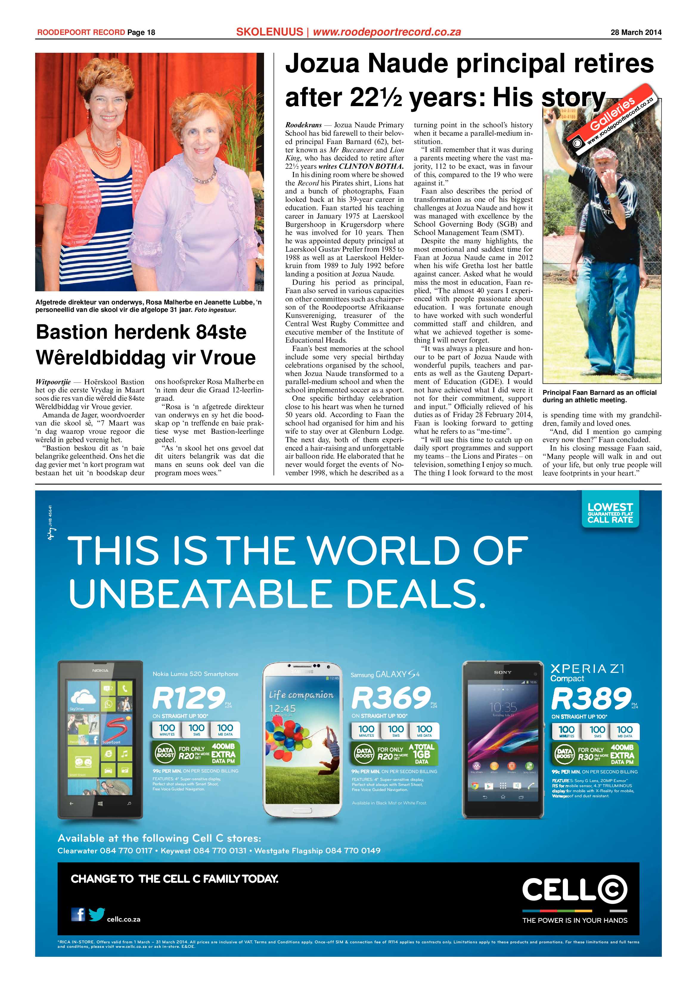 Roodepoort Record 28 March 2014 page 18