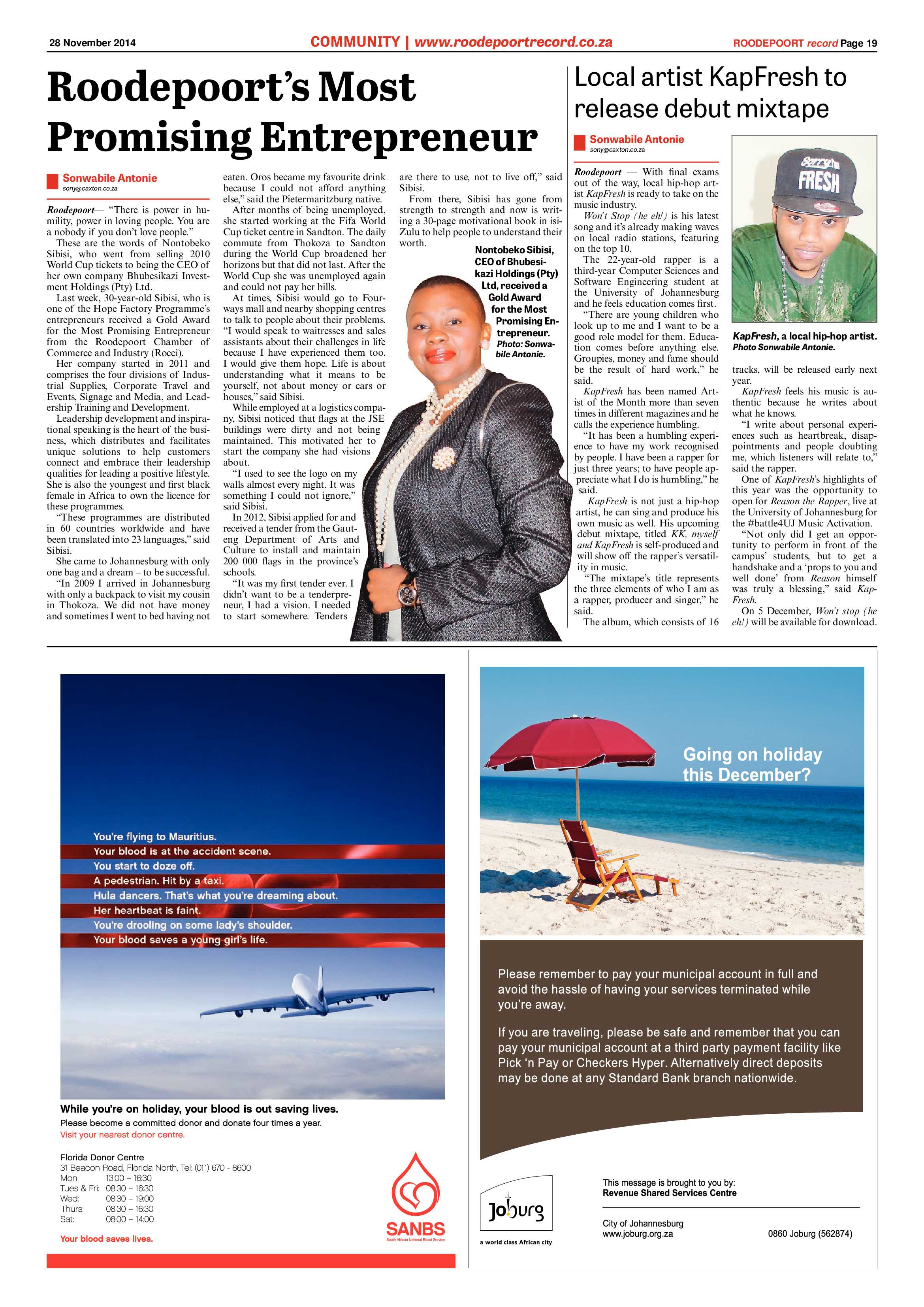 Roodepoort Record 28 November 2014 page 19