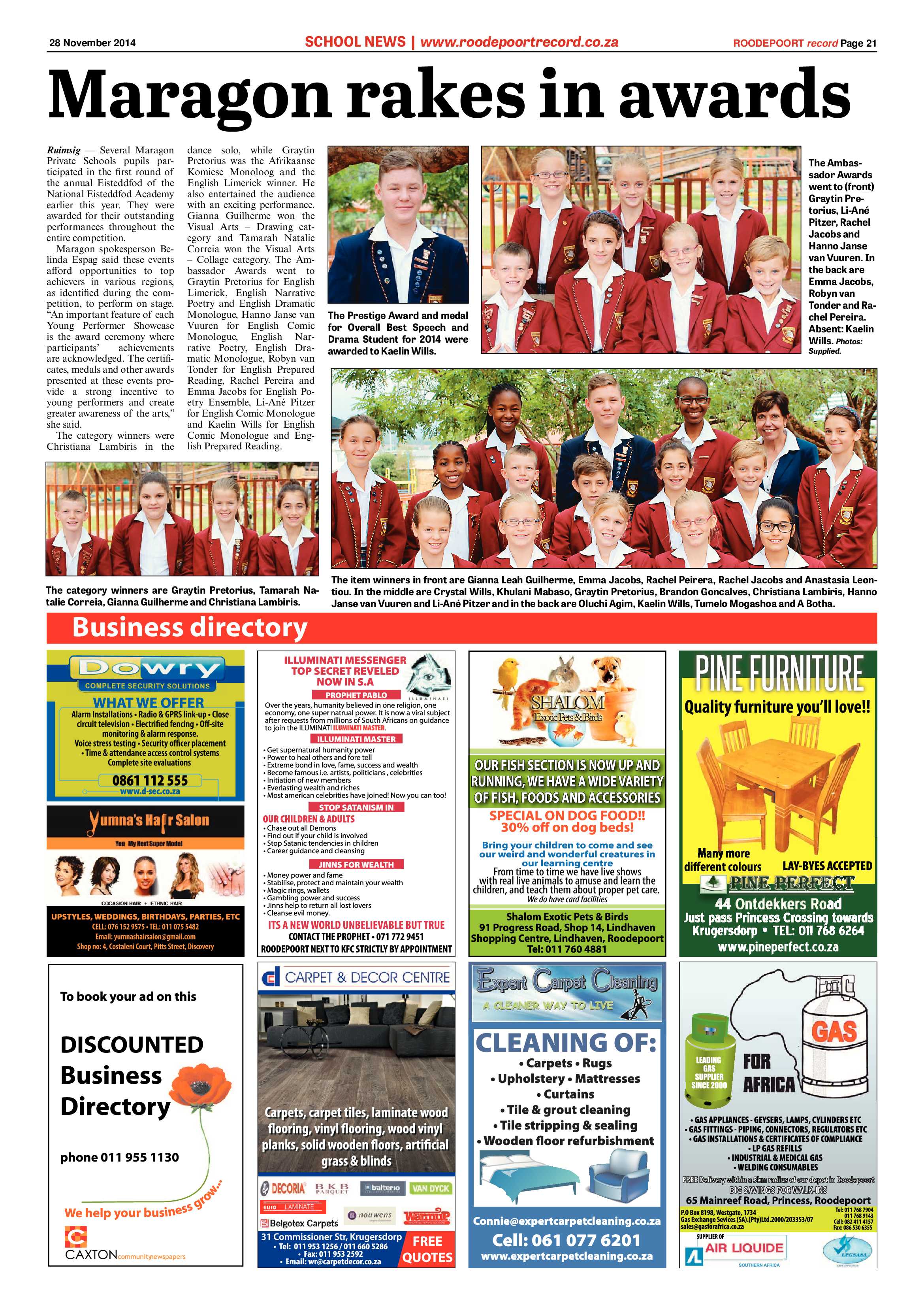 Roodepoort Record 28 November 2014 page 21