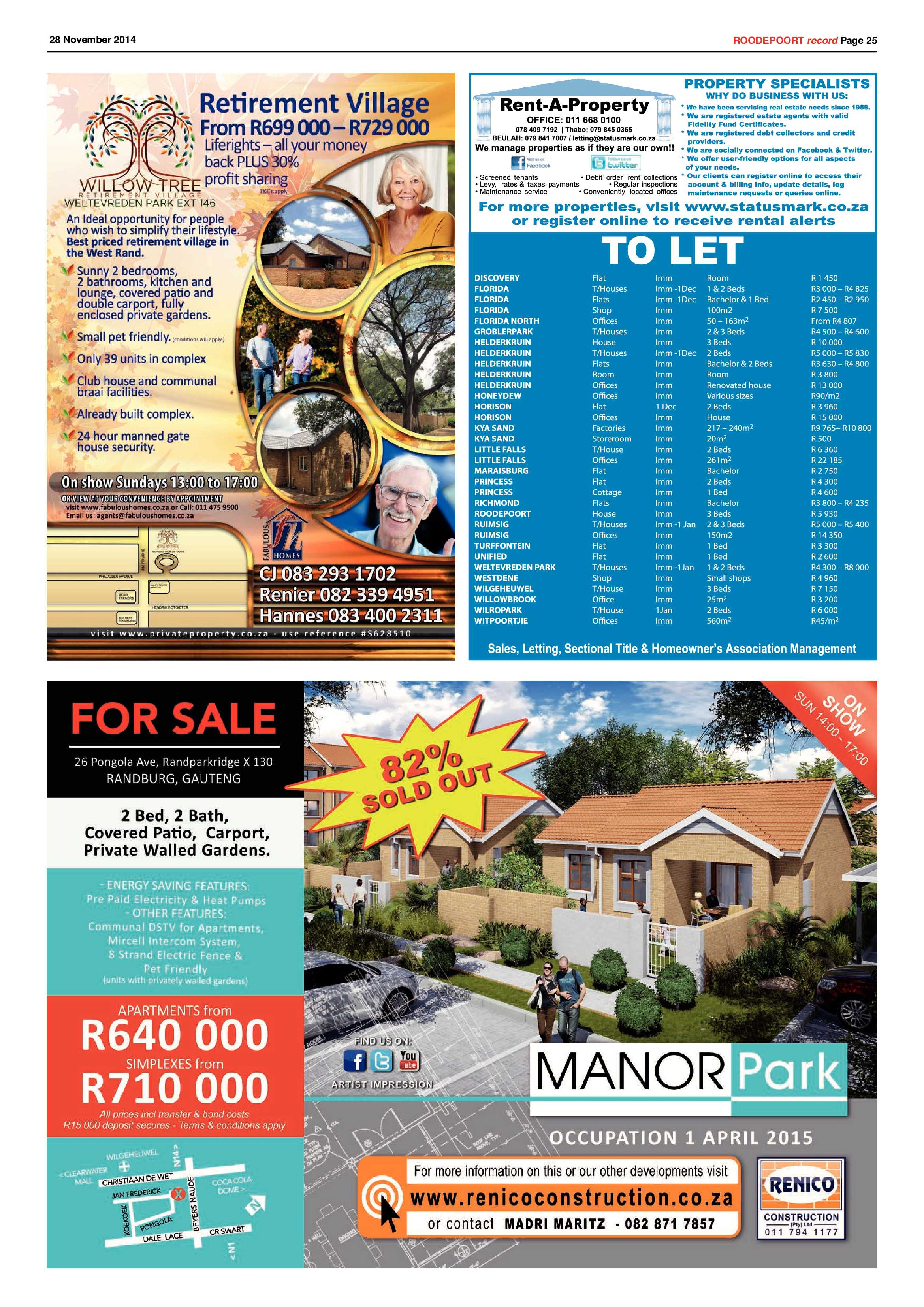 Roodepoort Record 28 November 2014 page 25