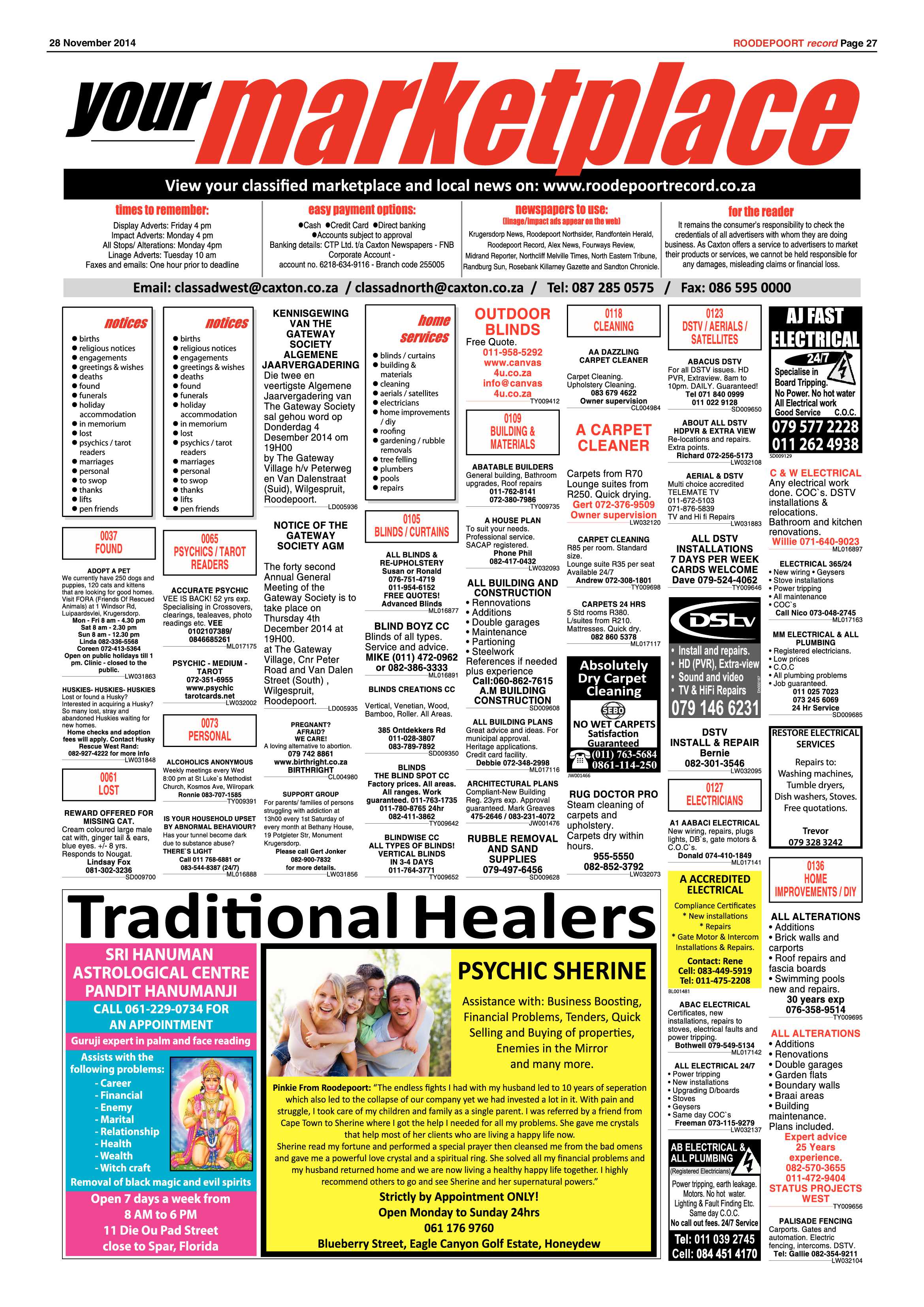 Roodepoort Record 28 November 2014 page 27