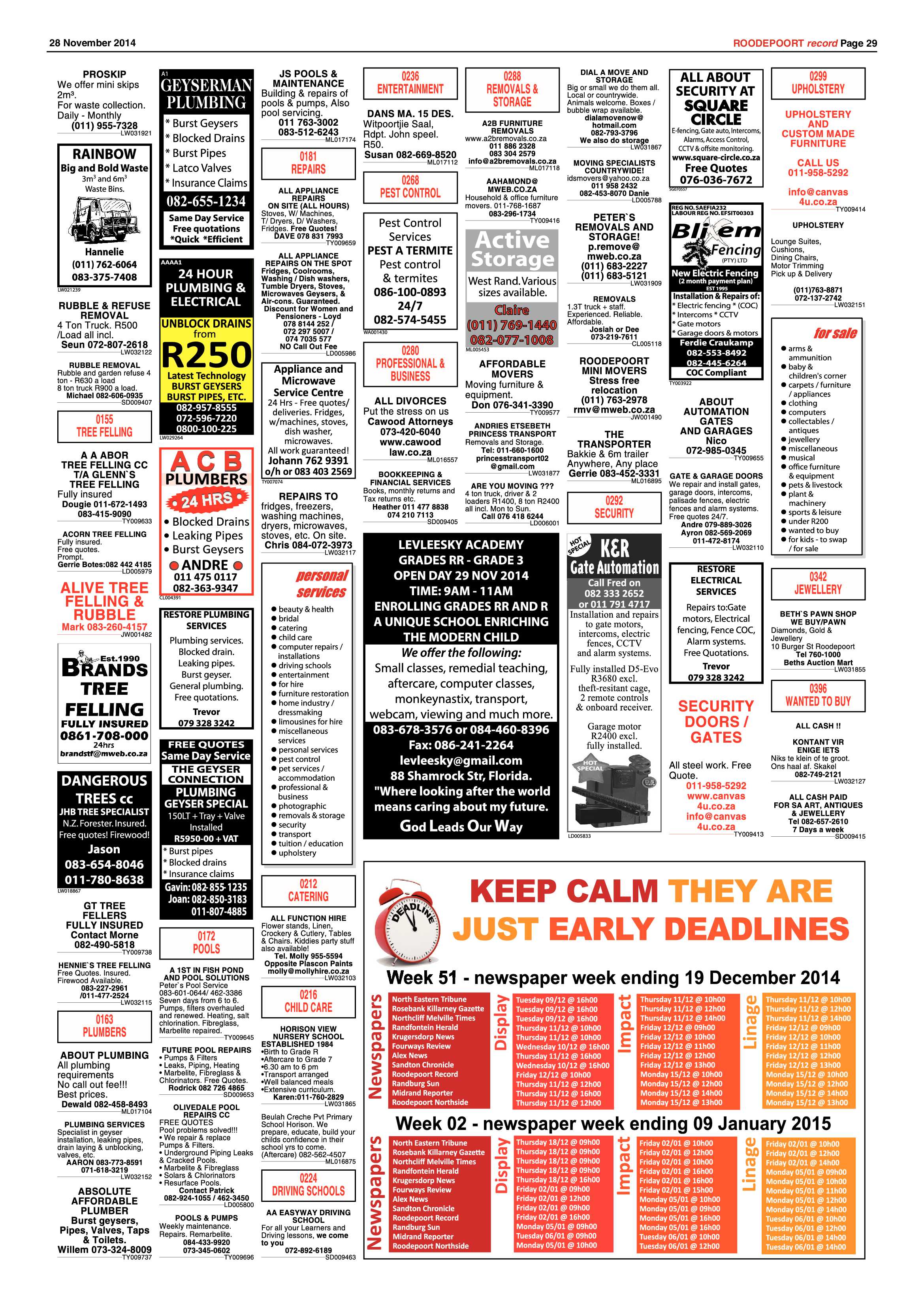 Roodepoort Record 28 November 2014 page 29