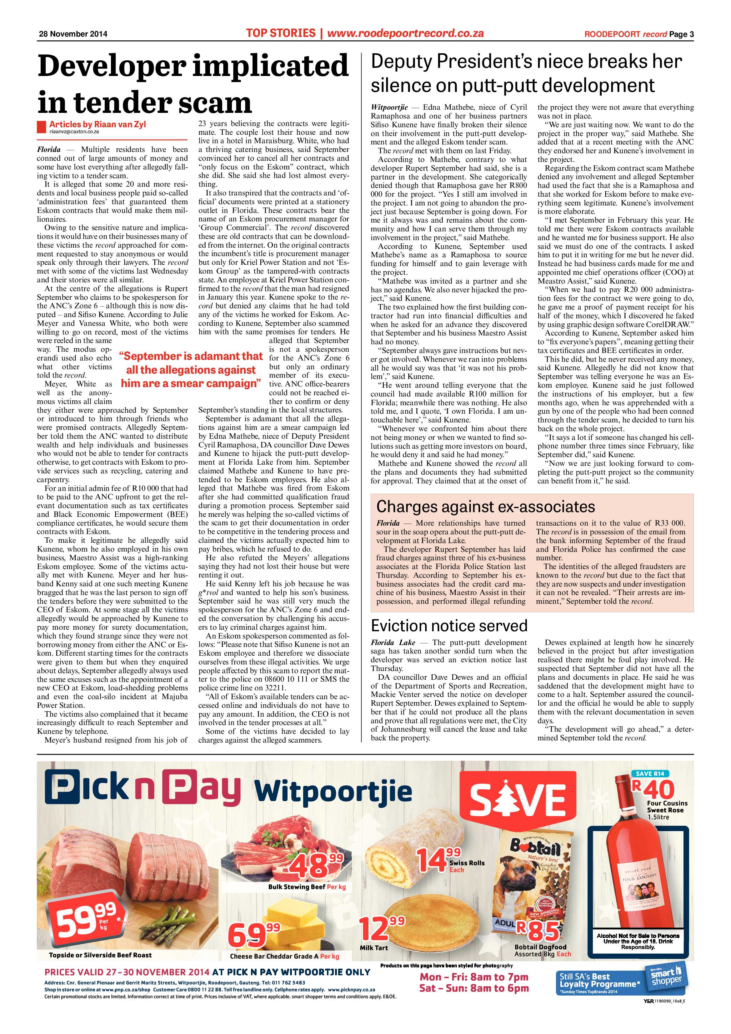 Roodepoort Record 28 November 2014 page 3