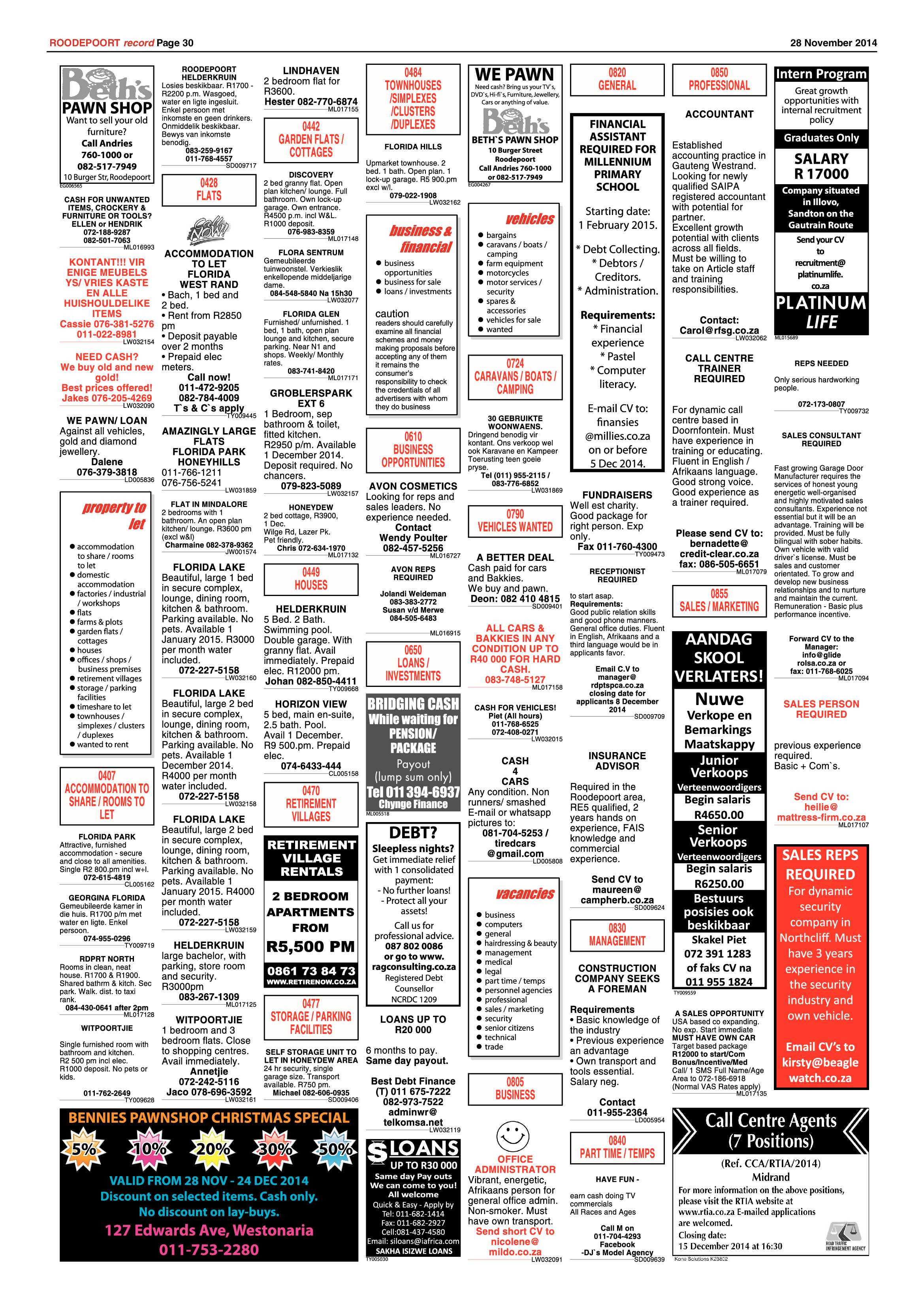 Roodepoort Record 28 November 2014 page 30