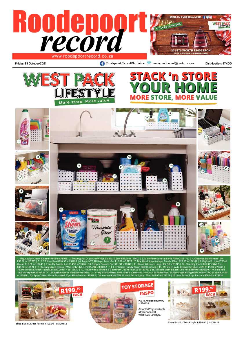 Roodepoort Record 29 October 2021 page 1