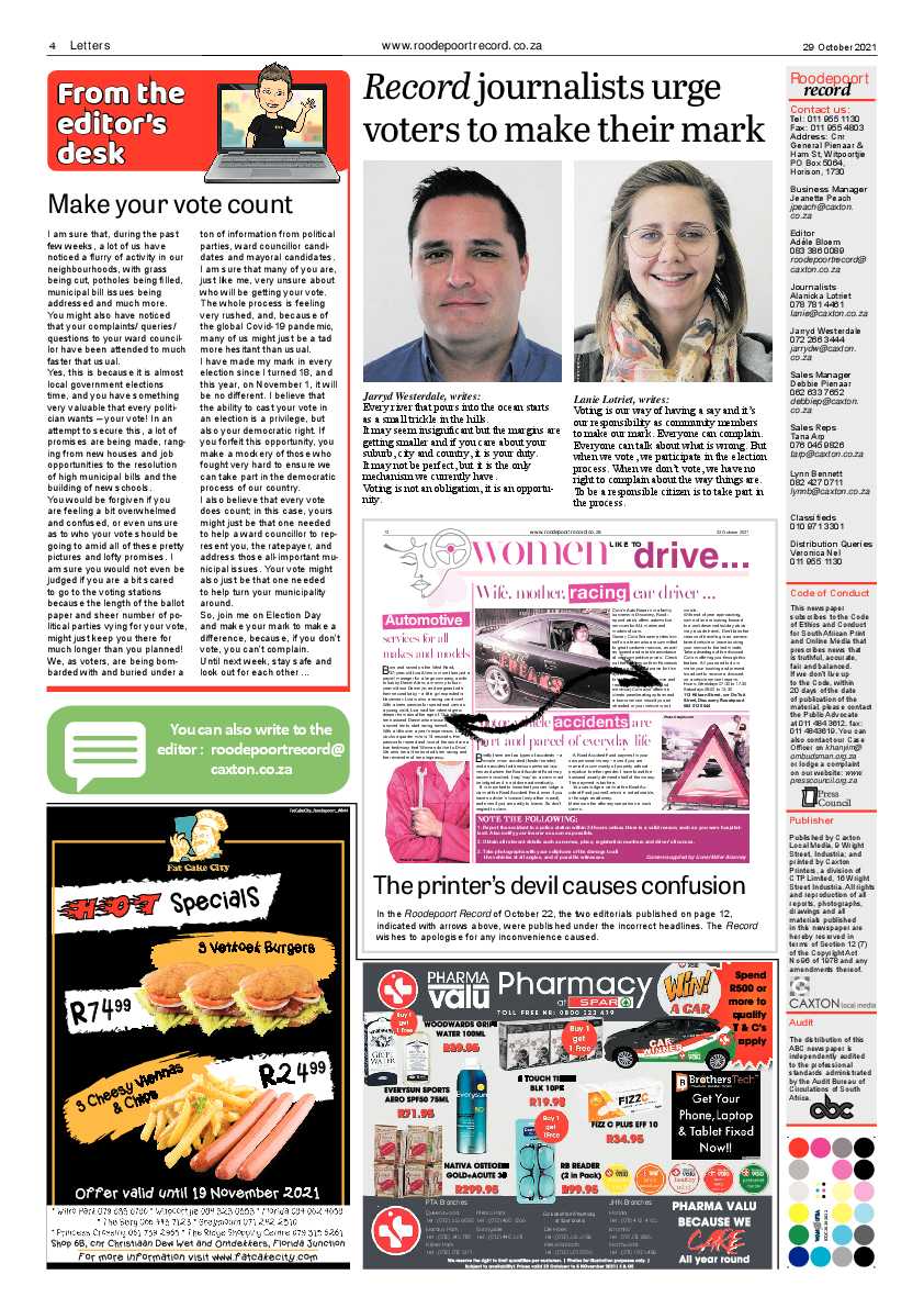 Roodepoort Record 29 October 2021 page 6