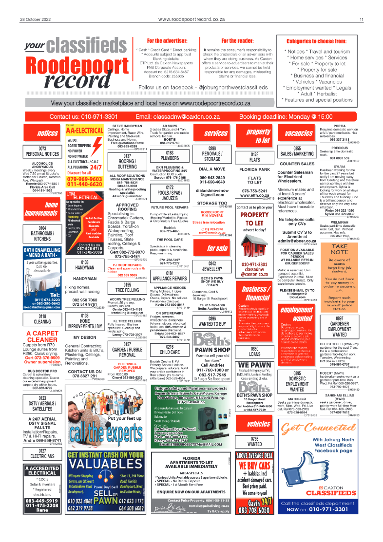 Roodepoort Record 28 October 2022 page 11