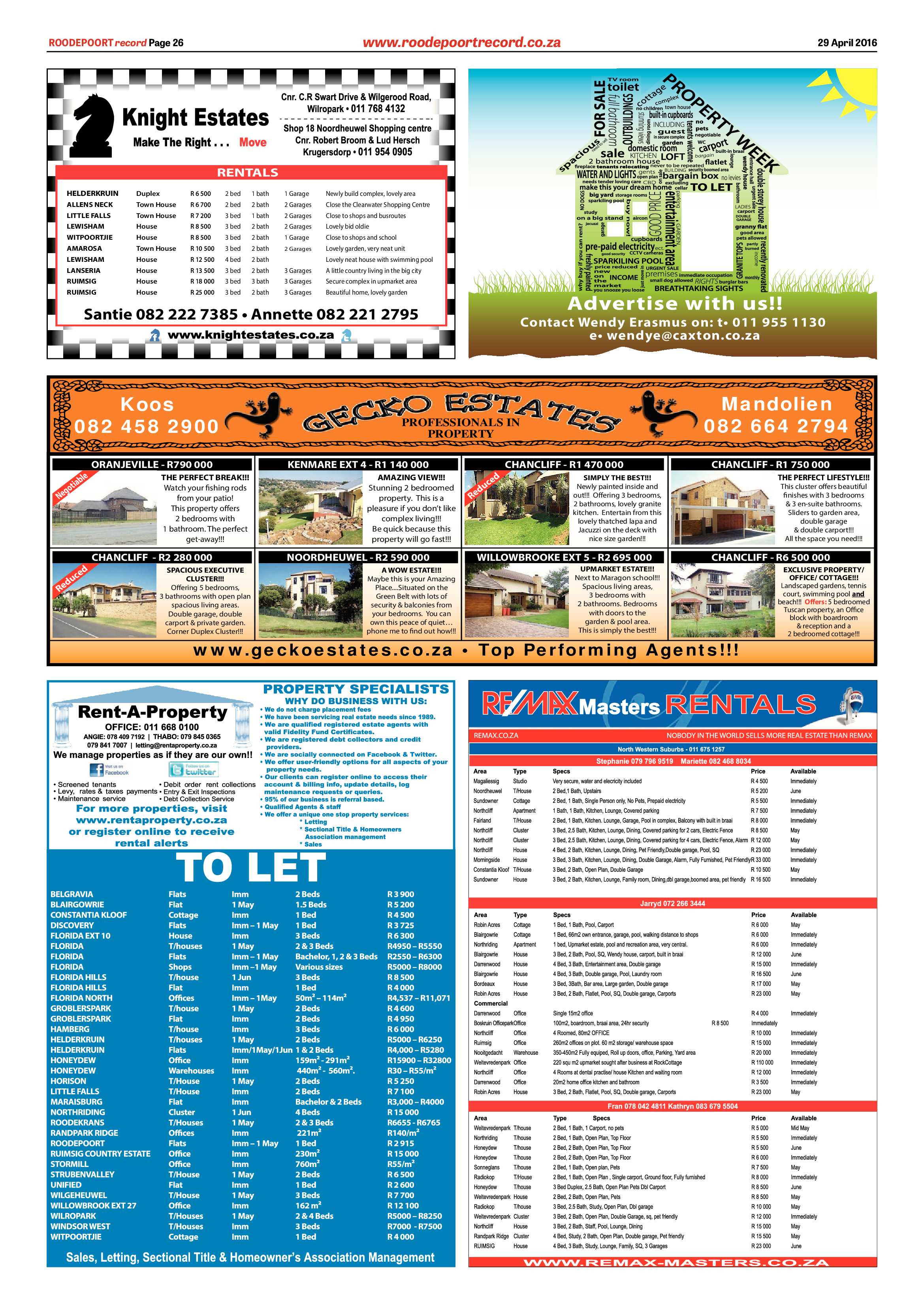 Roodepoort Record 29 April 2016 page 26