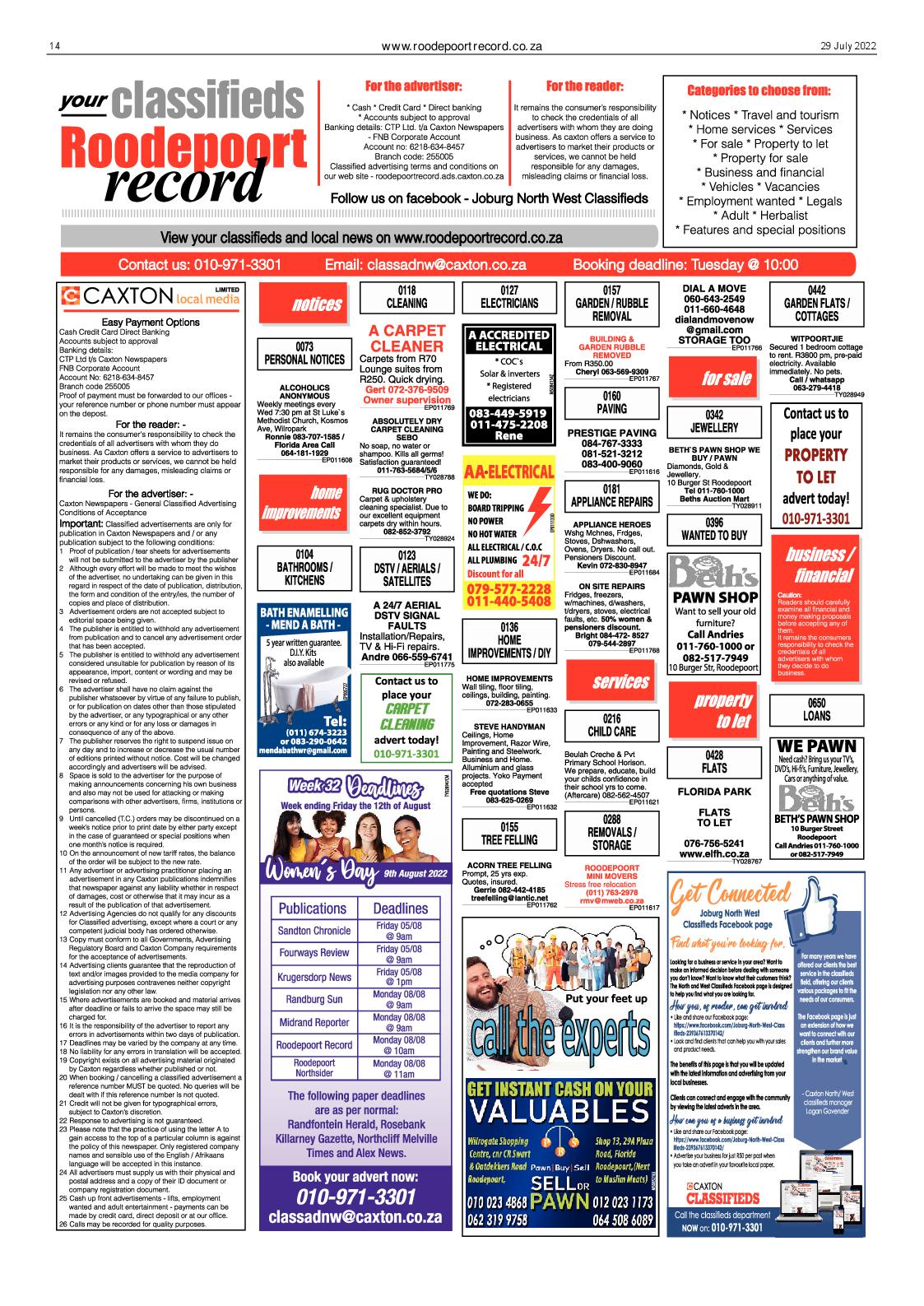 Roodepoort Record 29 July 2022 page 14