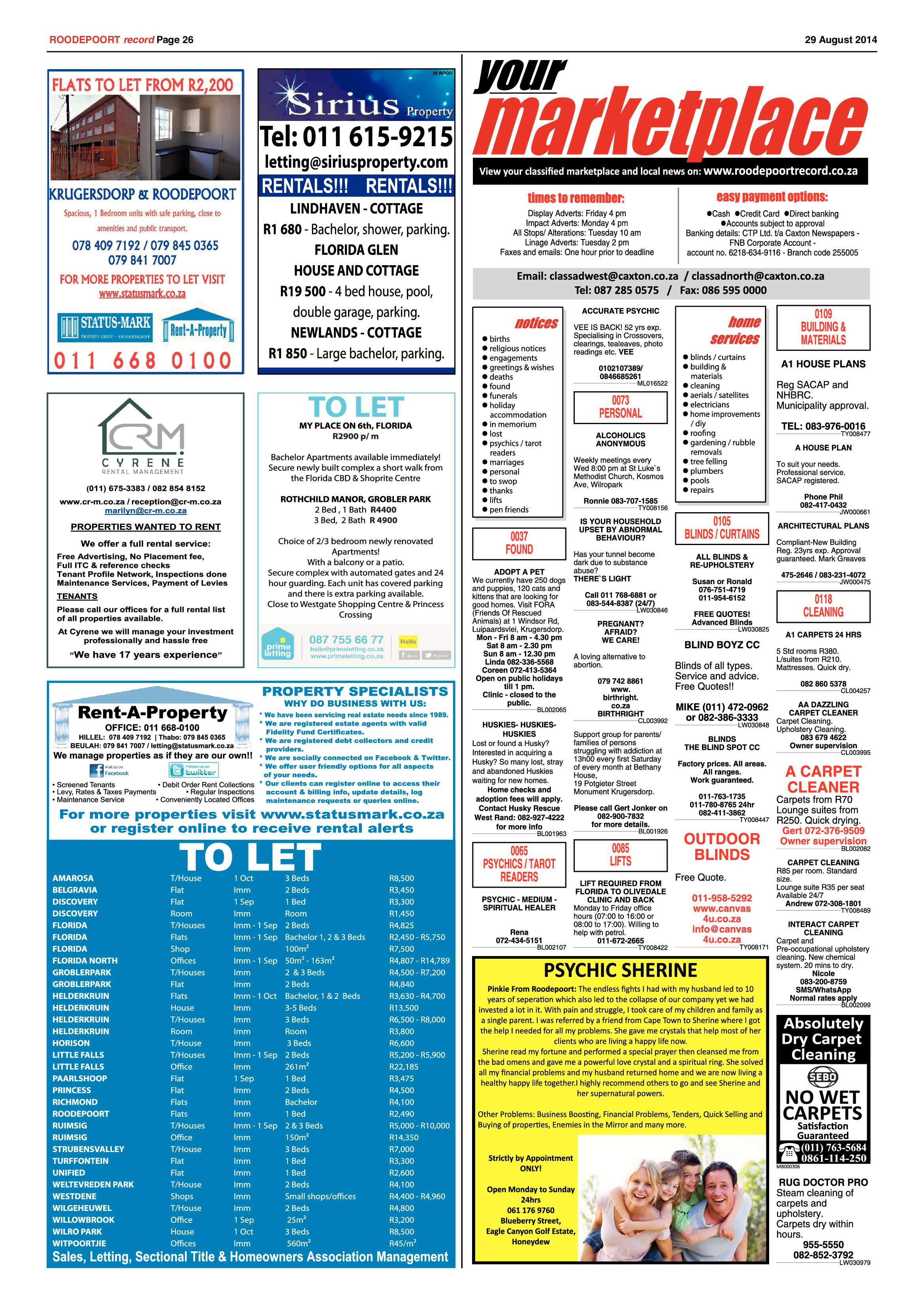 Roodepoort Record 29 August 2014 page 26