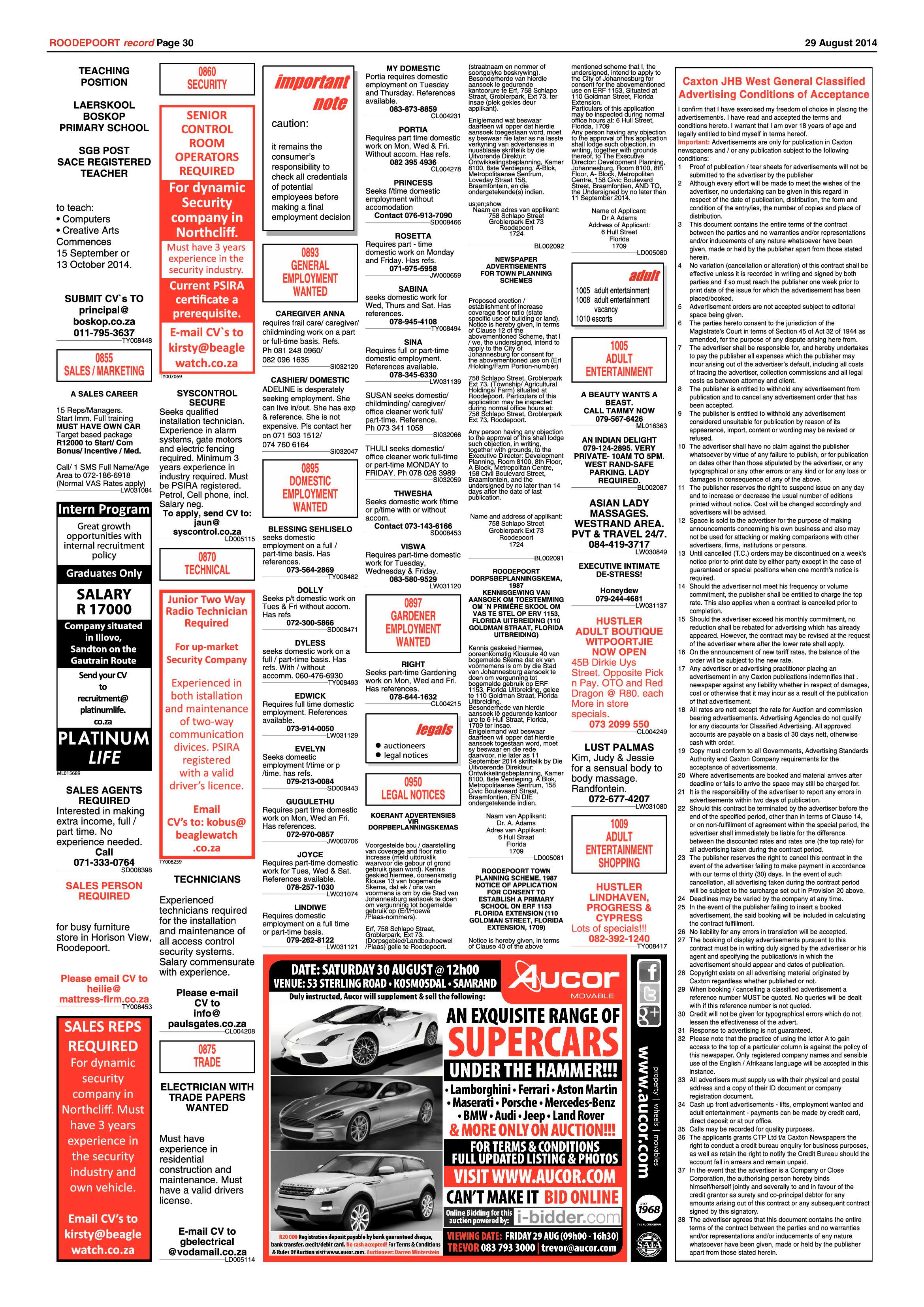 Roodepoort Record 29 August 2014 page 30