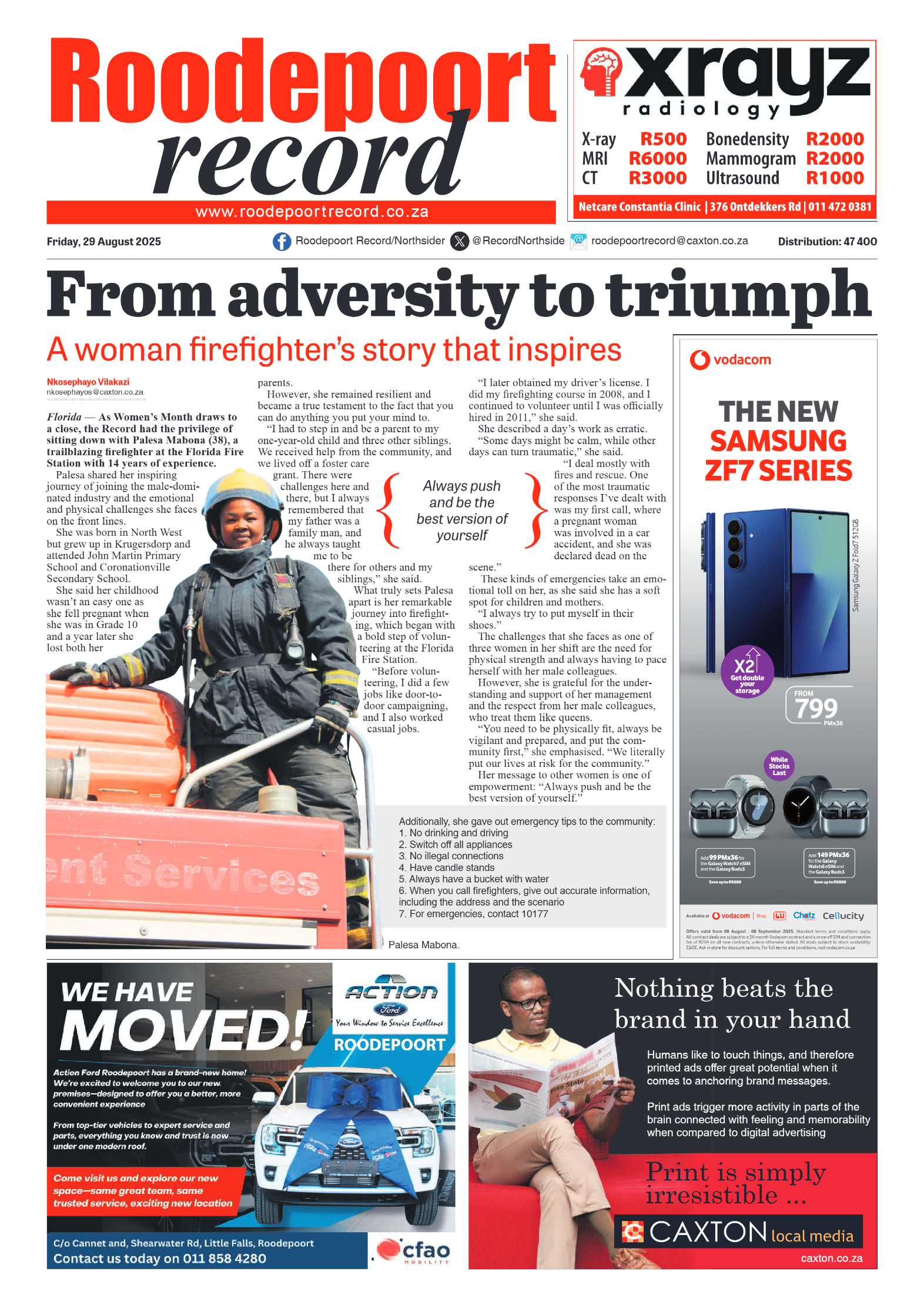 Roodepoort Record 29 August 2024 page 1