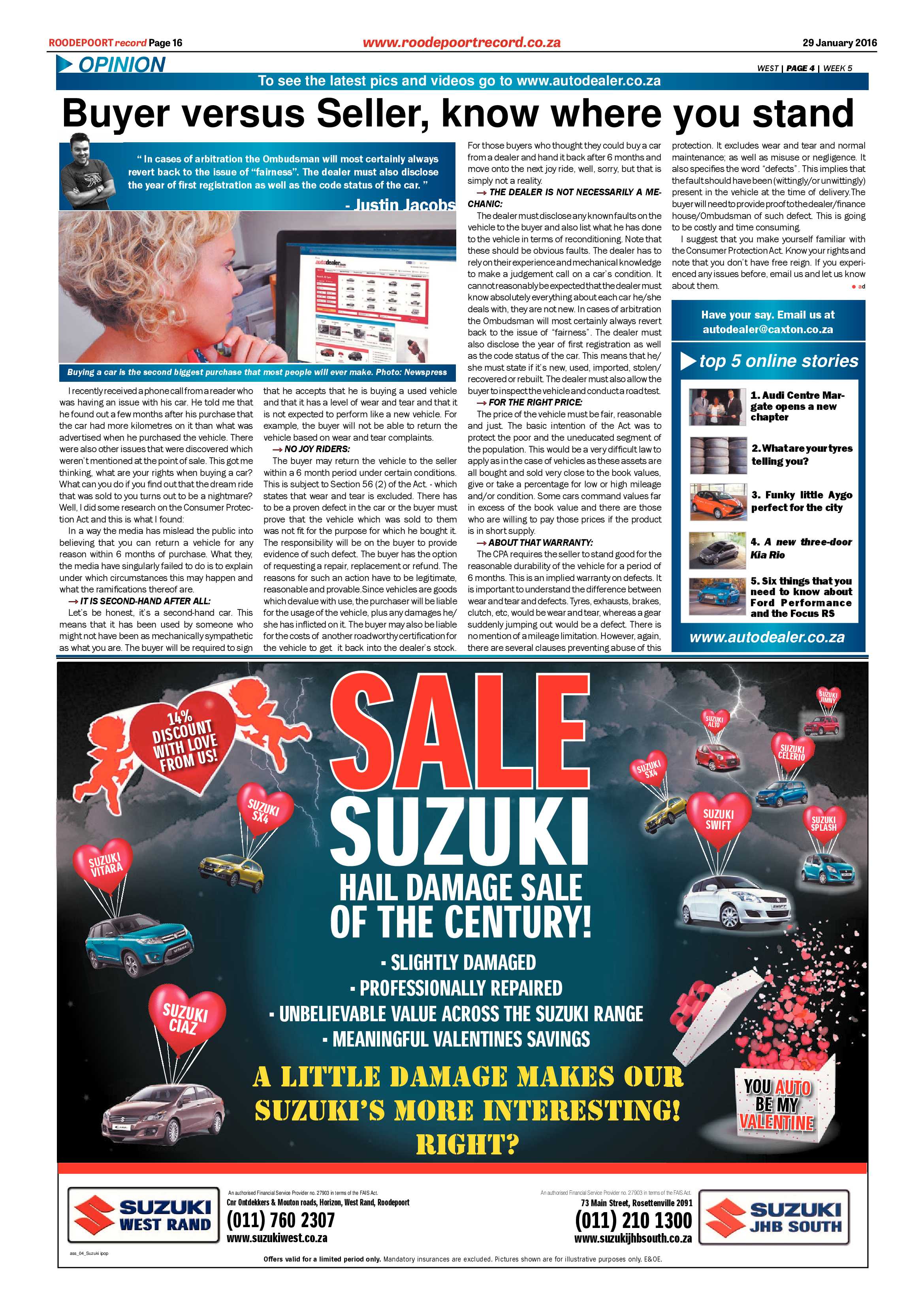 Roodepoort Record 29 January 2016 page 16