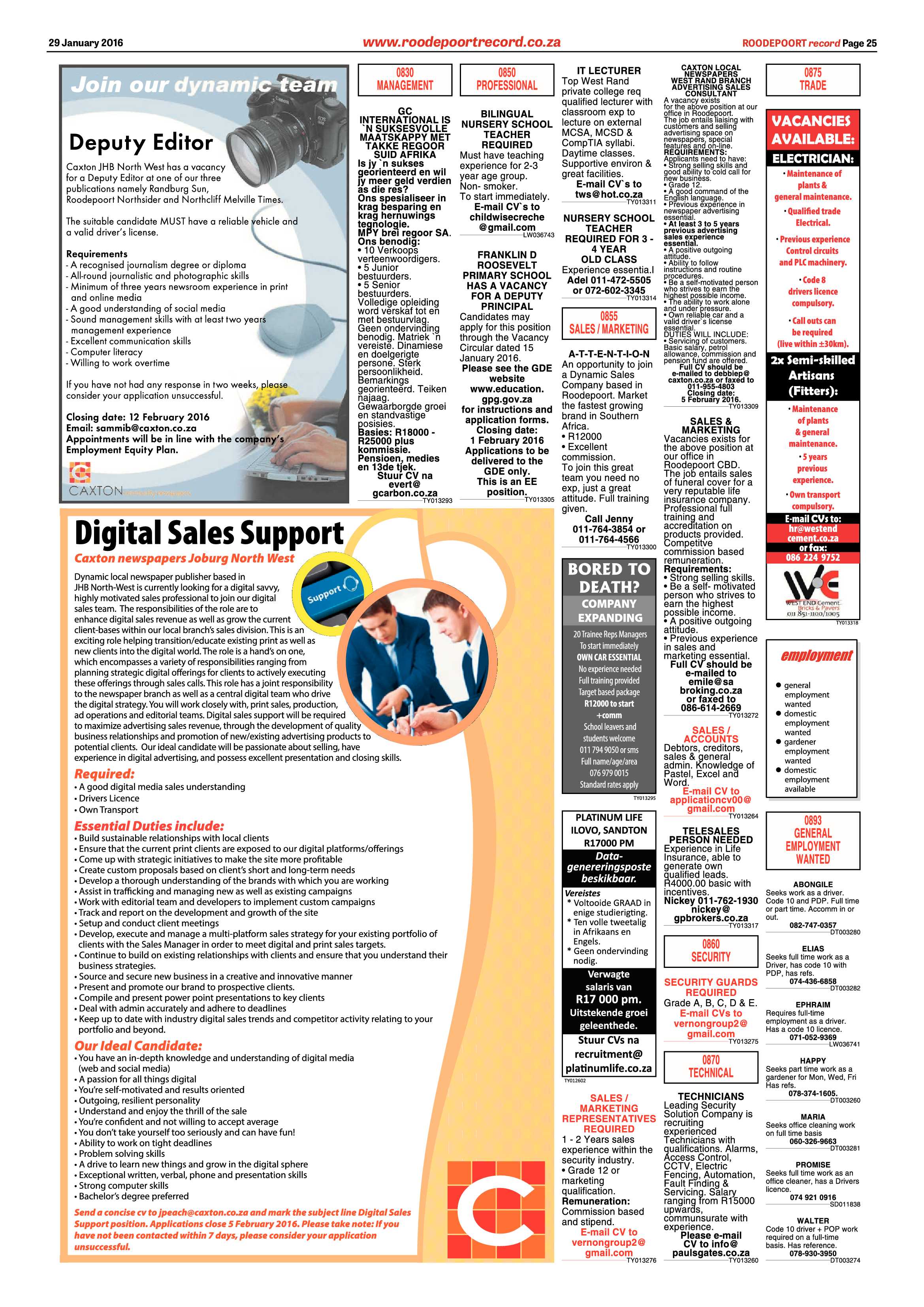 Roodepoort Record 29 January 2016 page 25