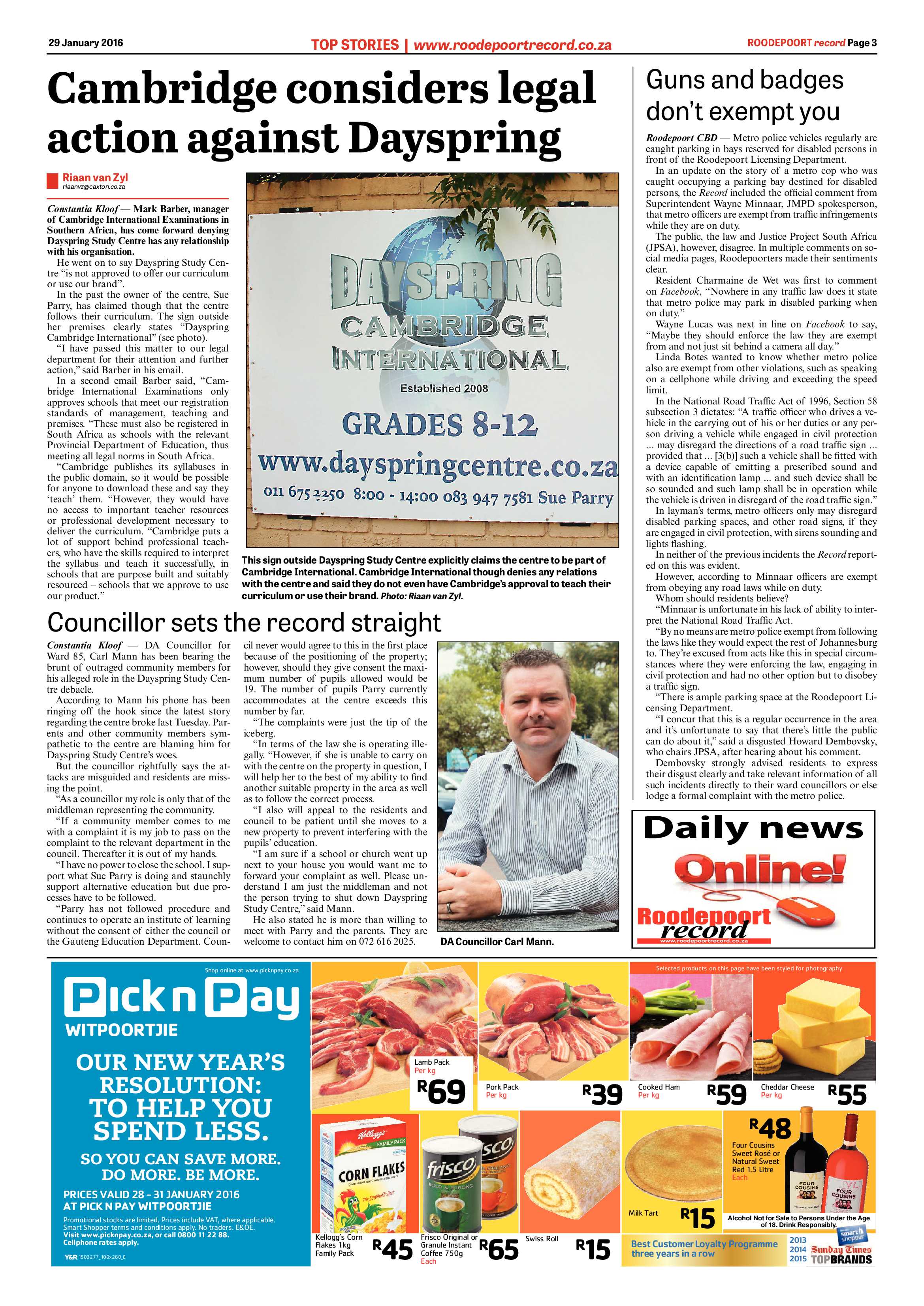 Roodepoort Record 29 January 2016 page 3