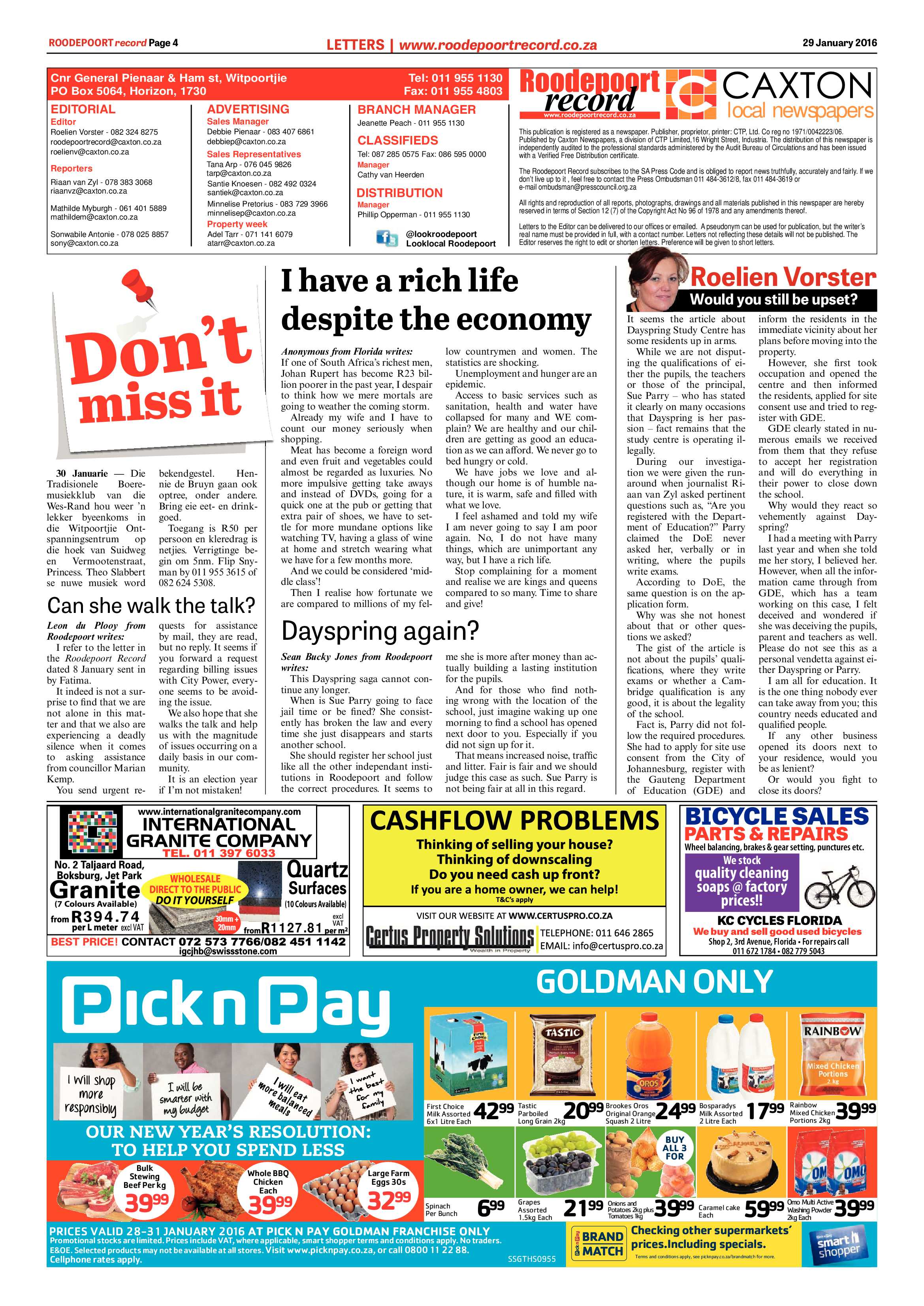 Roodepoort Record 29 January 2016 page 4