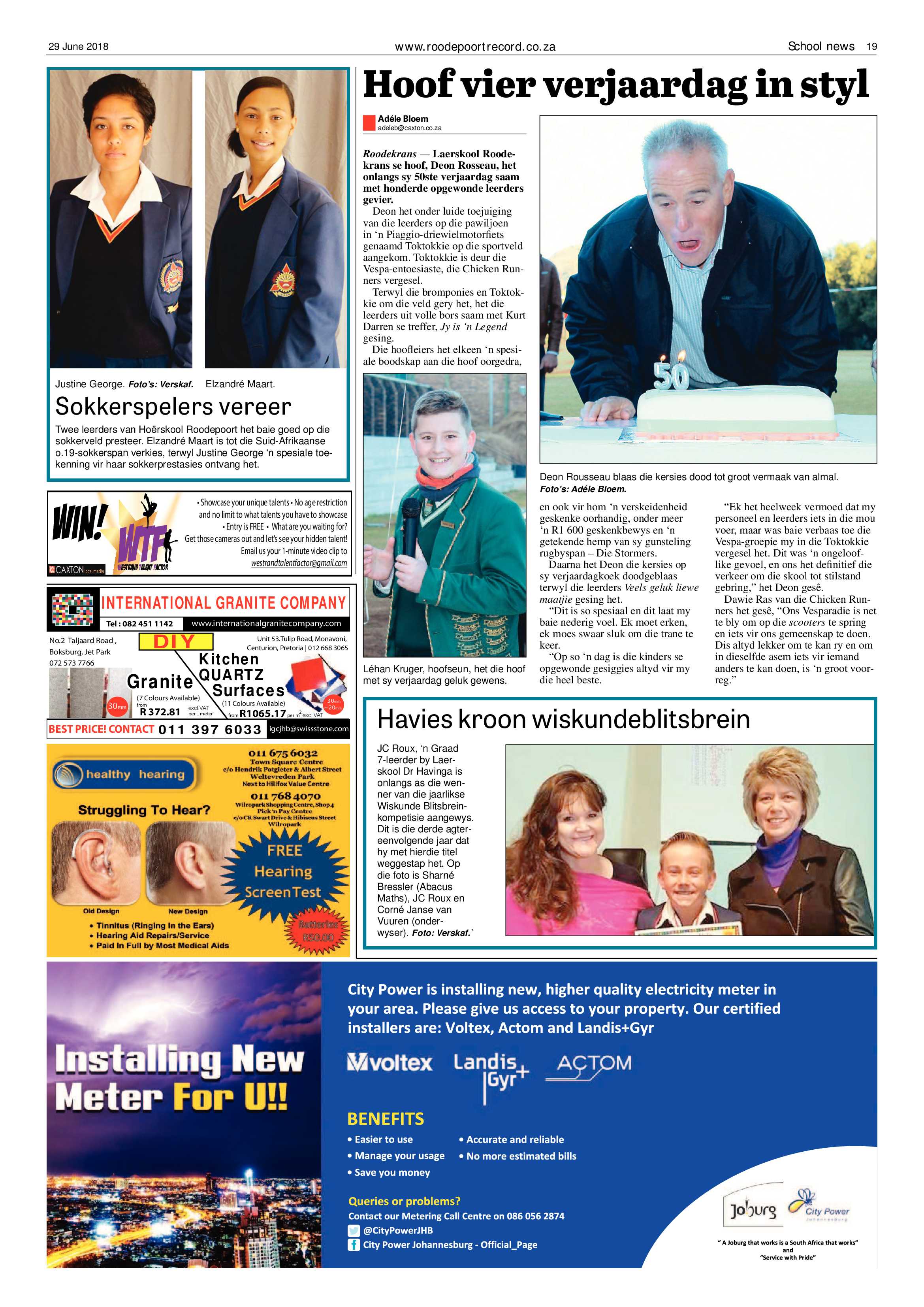 Roodepoort Record 29 June 2018 page 19